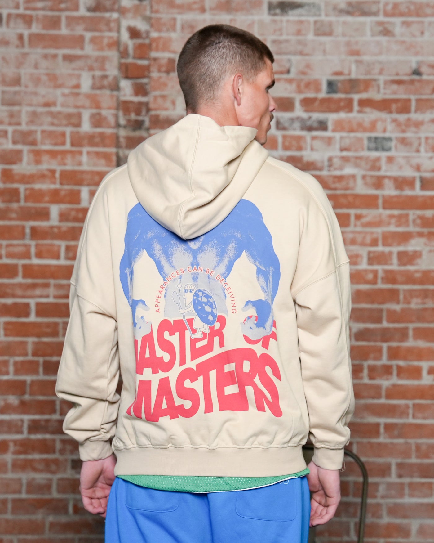 Masters Of Masters Heavyweight Hoodie / Sand / Blue / Red