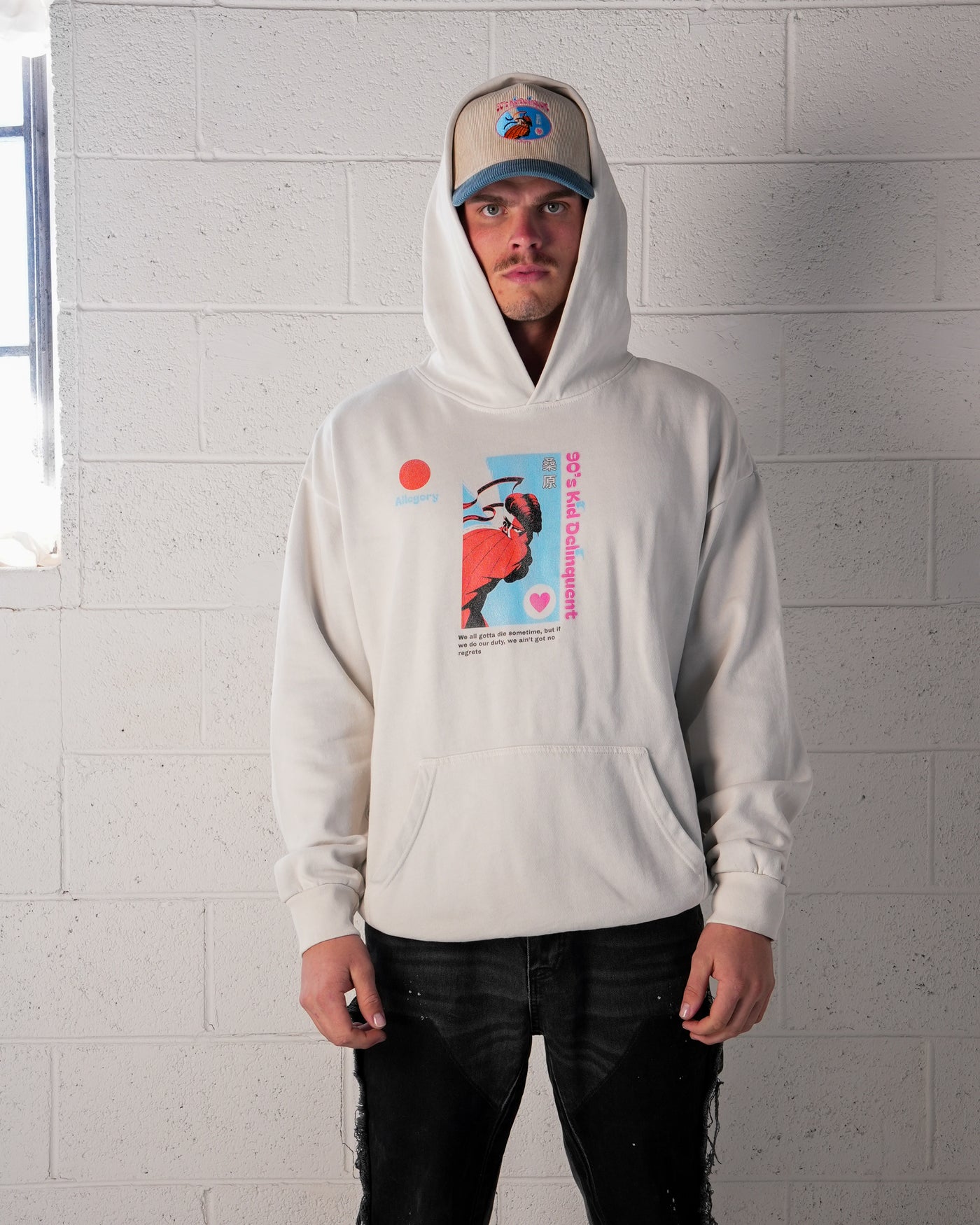 Kuwabara Baseball Card Hoodie / White