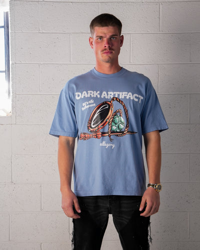 Dark Artifact Tee / Maya Blue