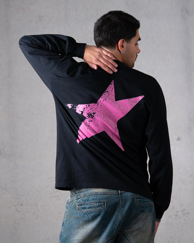Birthmark Star Long Sleeve Tee / Black