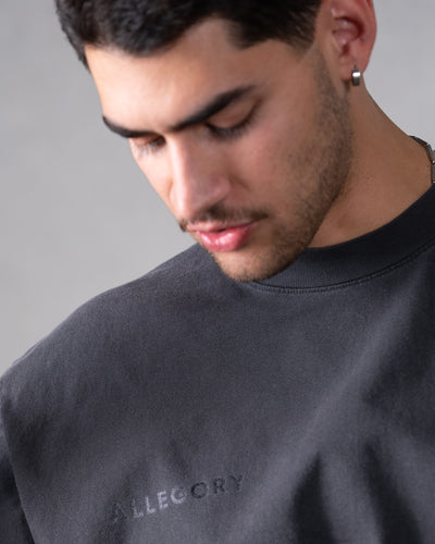 Birthmark Star Long Sleeve Tee / Vintage Black
