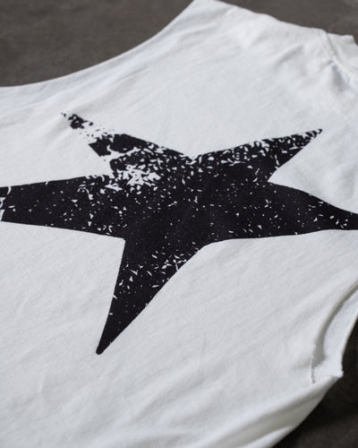 Birthmark Star Cut-Off Tank / Off White