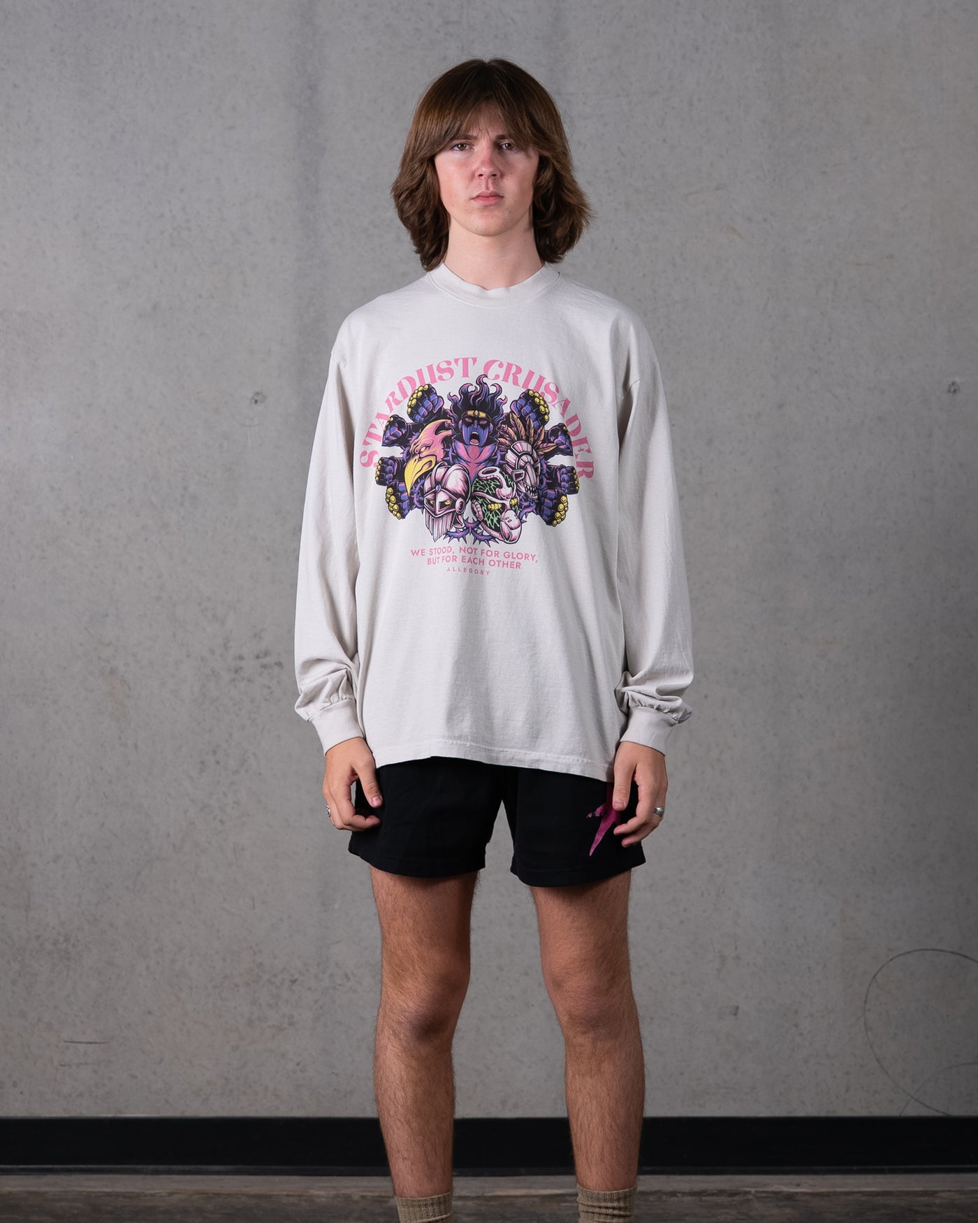 The Gang Stands Together Long Sleeve Tee / Off White