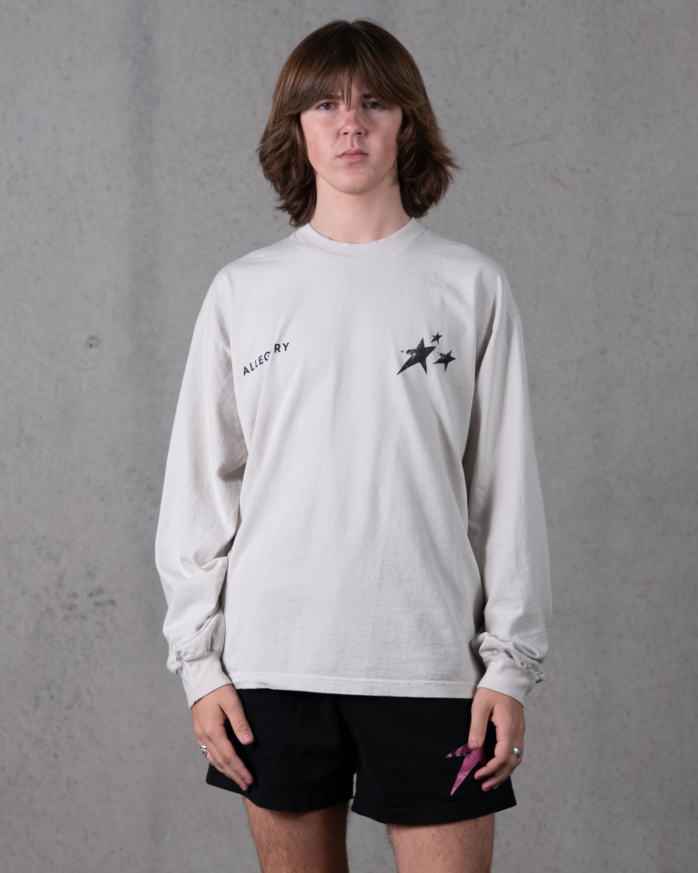 Birthmark Star Long Sleeve Tee / Off White