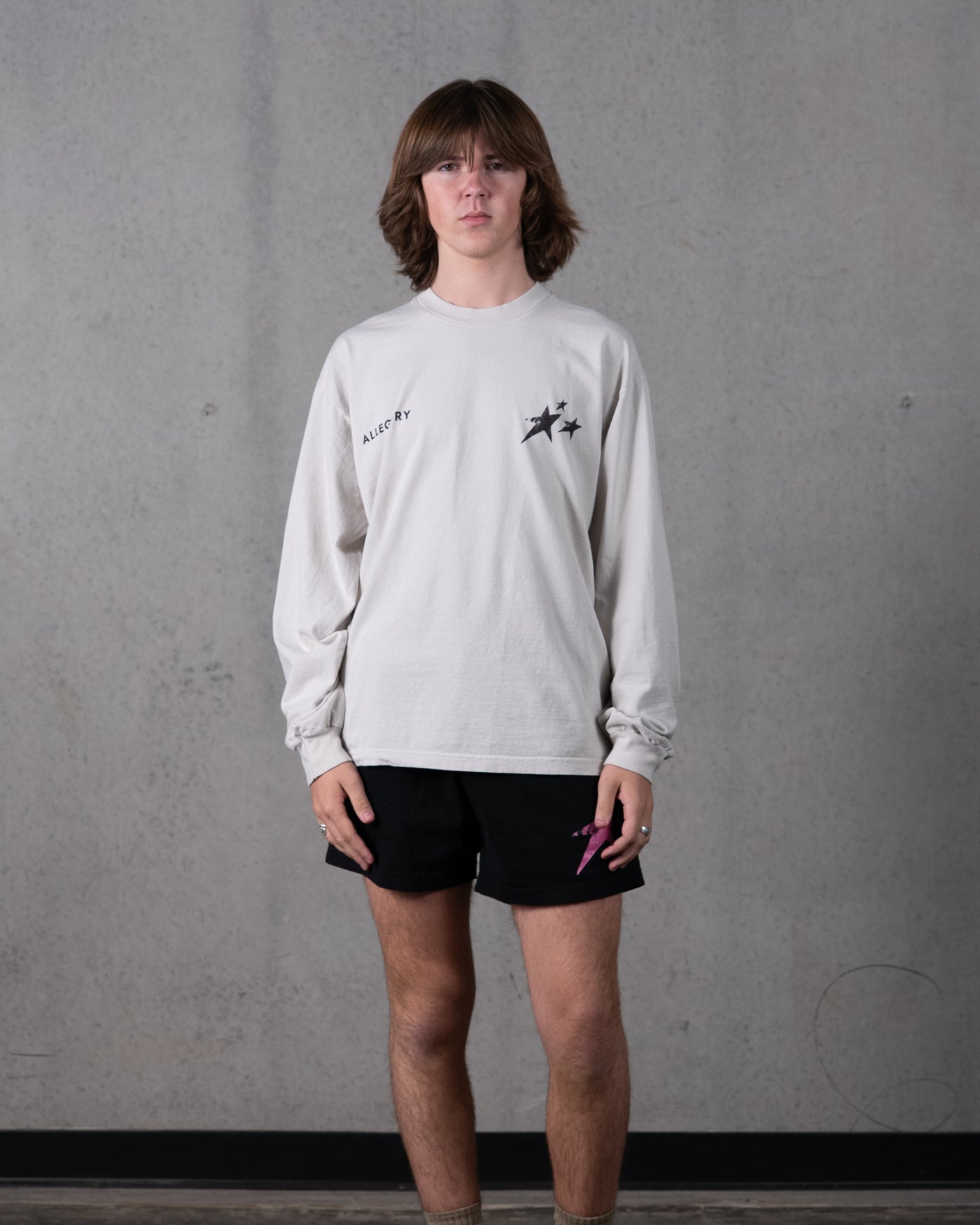Birthmark Star Long Sleeve Tee / Off White