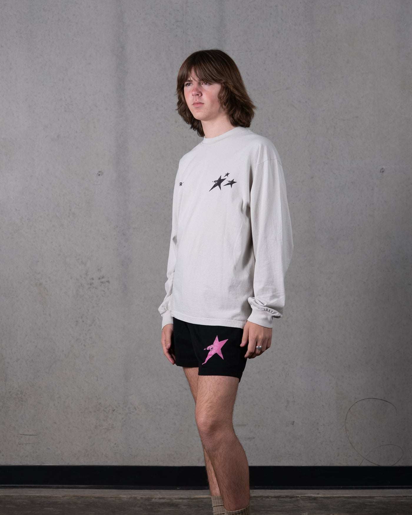 Birthmark Star Long Sleeve Tee / Off White