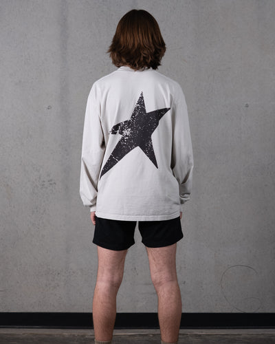 Birthmark Star Long Sleeve Tee / Off White