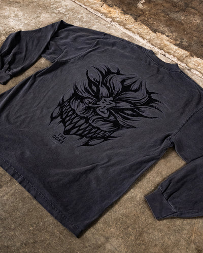 The Demon Back Long Sleeve Tee / Vintage Black