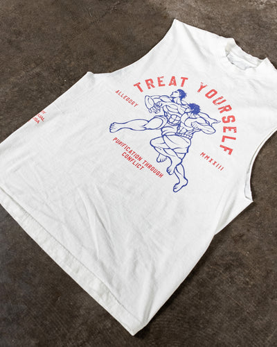 Treat Yourself Cut-Off Tank / Off White