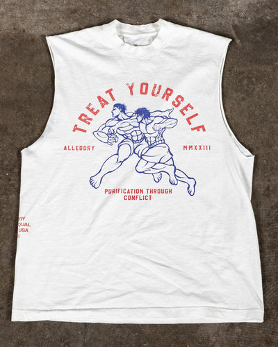 Treat Yourself Cut-Off Tank / Off White