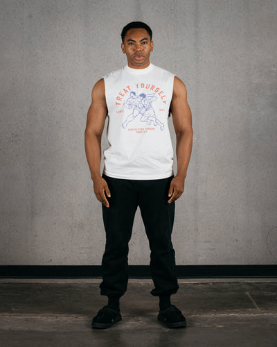 Treat Yourself Cut-Off Tank / Off White