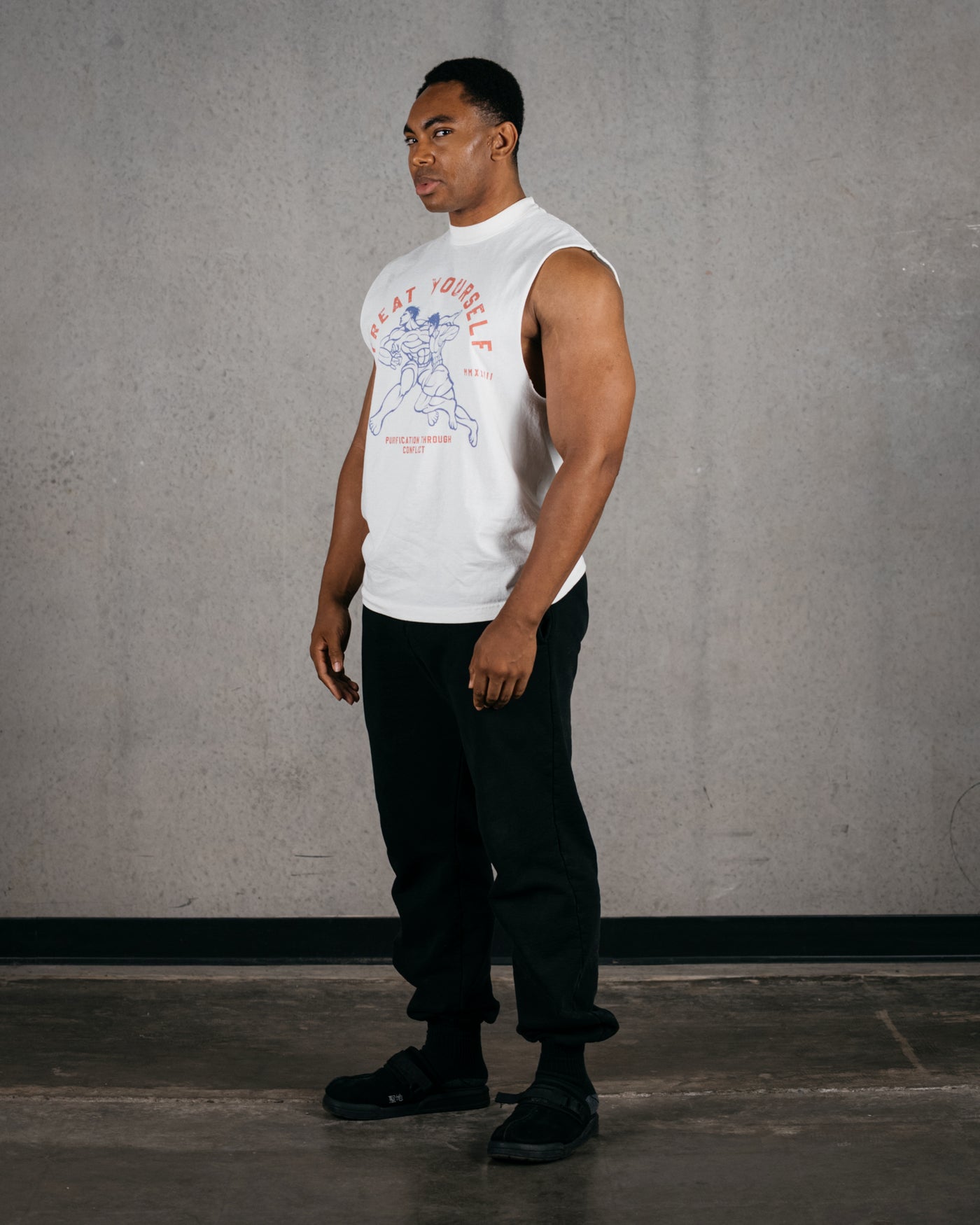Treat Yourself Cut-Off Tank / Off White