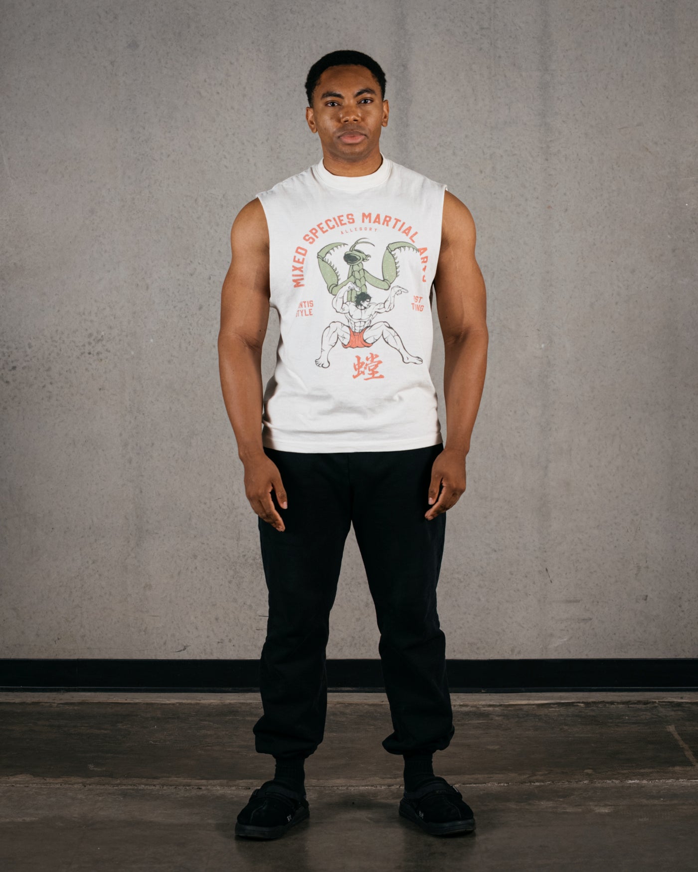 Mantis Style Cut-Off Tank / Off White