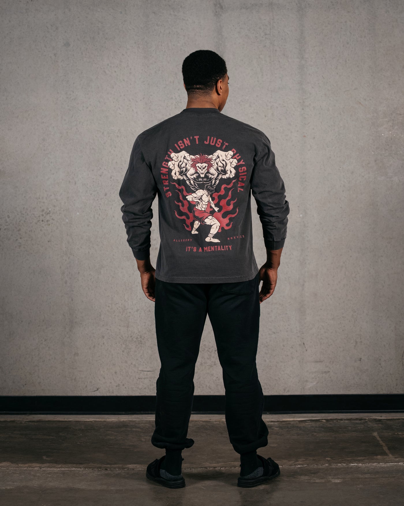 Mind Over Matter Long Sleeve Tee / Black