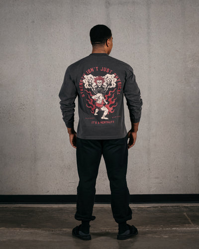 Mind Over Matter Long Sleeve Tee / Black