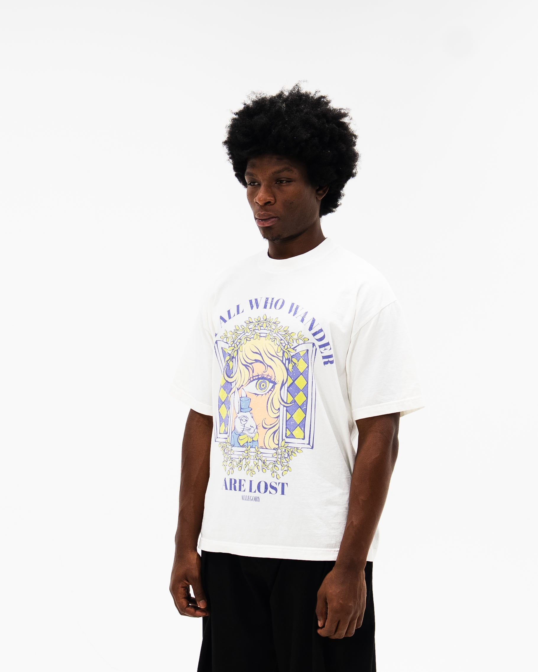 Not All Who Wander Are Lost Tee / Off White-5