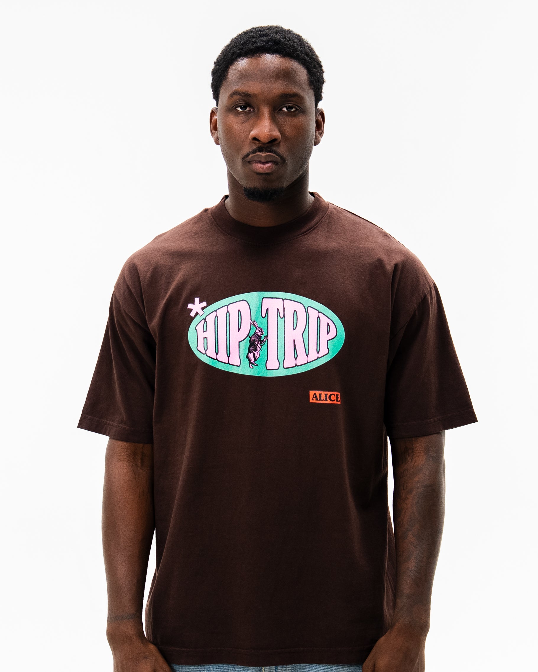 Hip Trip Tee / Brown-3