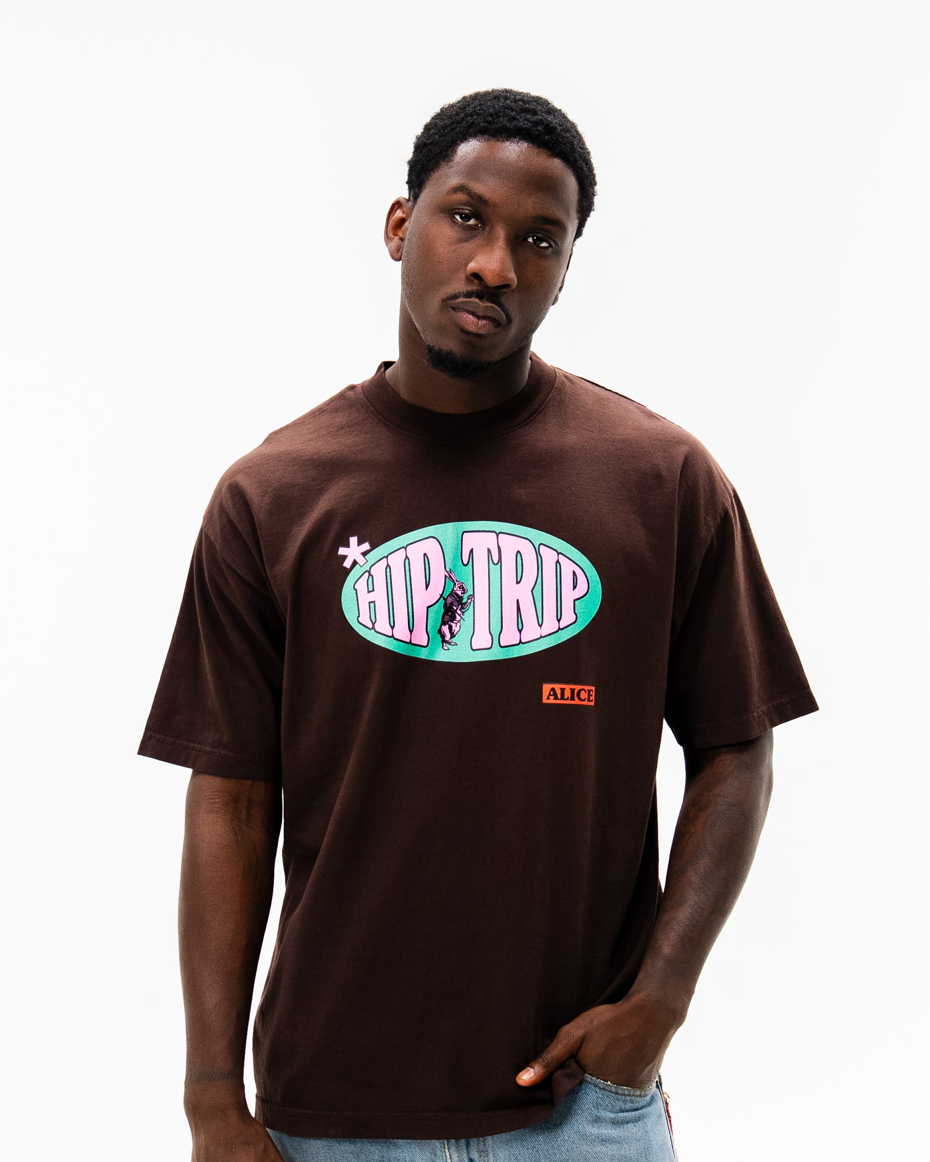 Hip Trip Tee / Brown-6