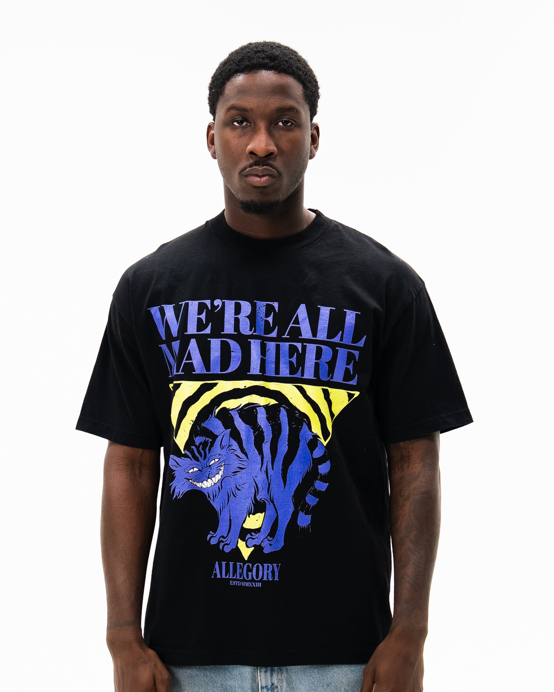 We're All Mad Here Tee / Black-3