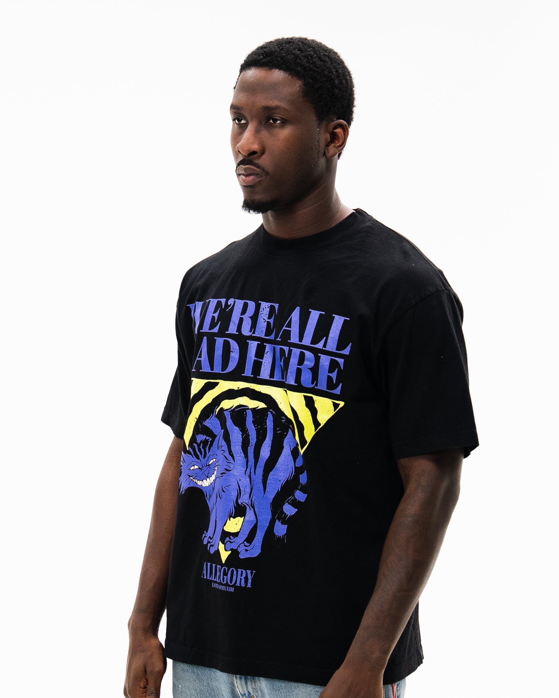 We're All Mad Here Tee / Black-4