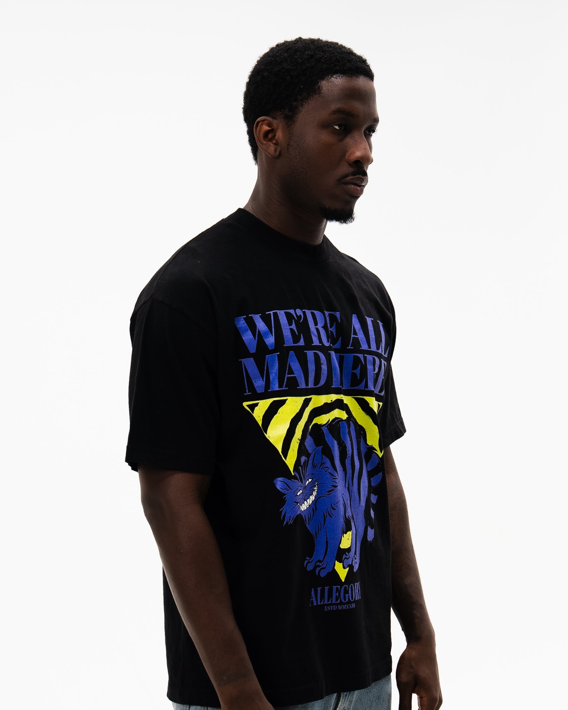 We're All Mad Here Tee / Black-5