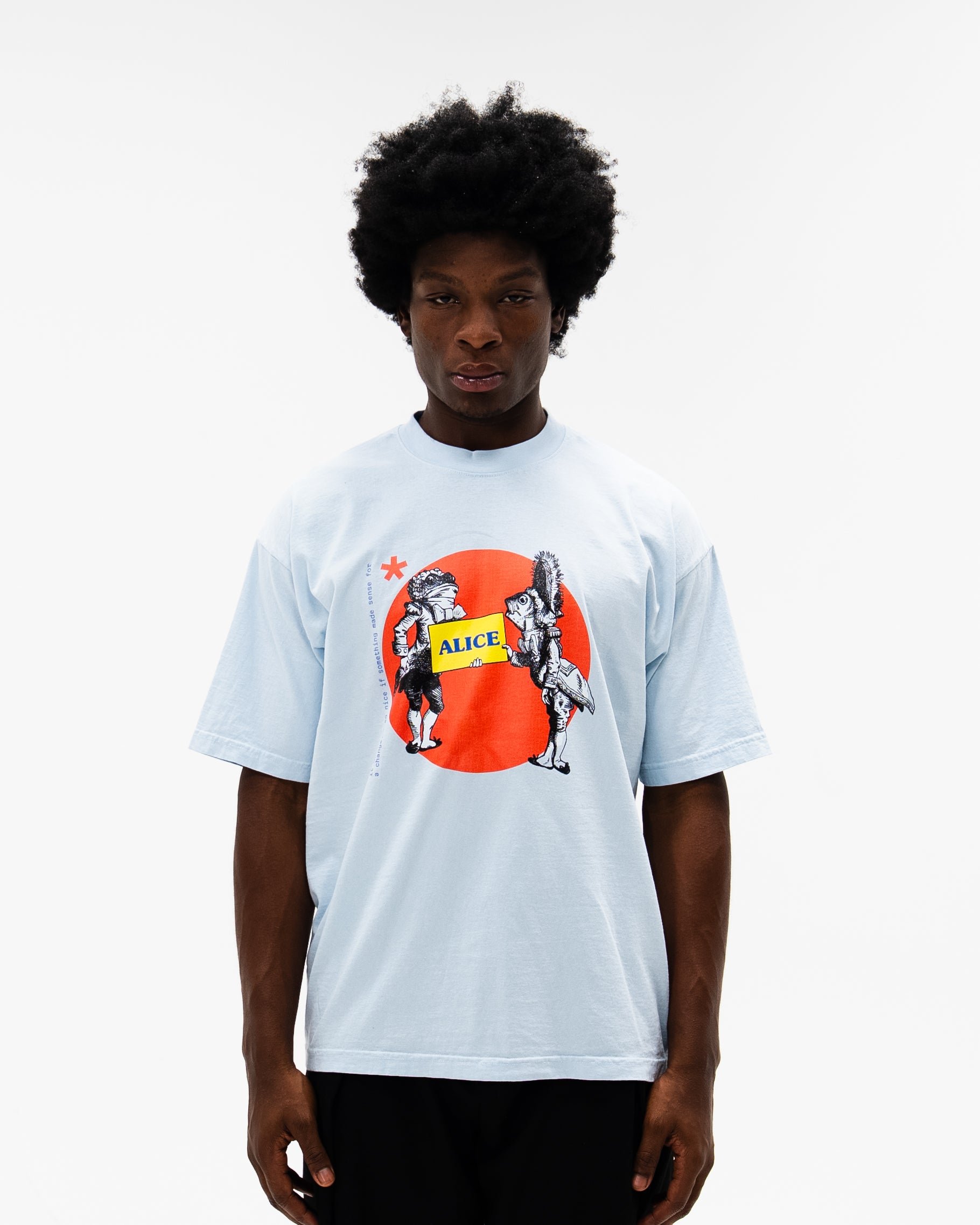 Fish and Frog Tee / Cloud Blue-3