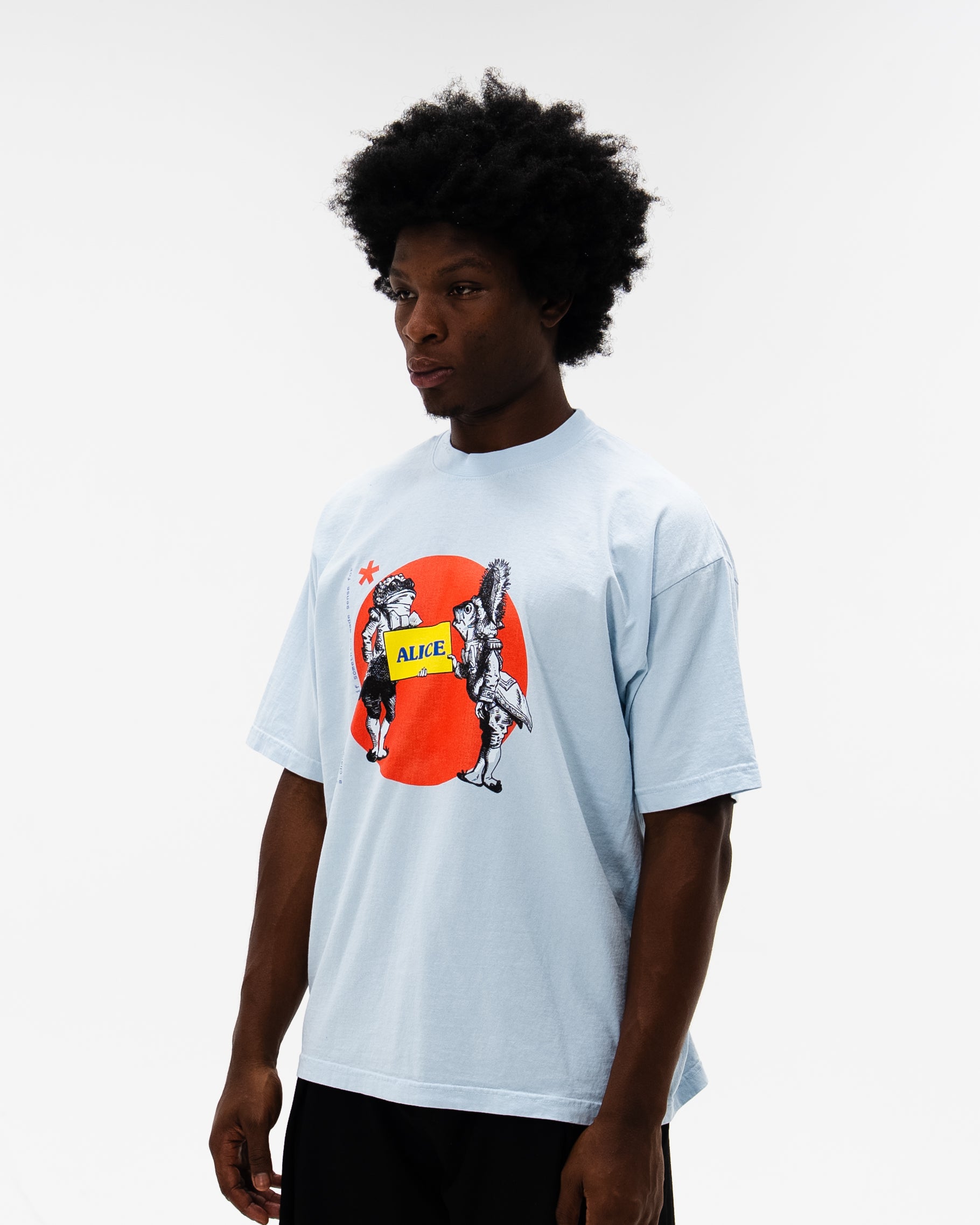 Fish and Frog Tee / Cloud Blue-5