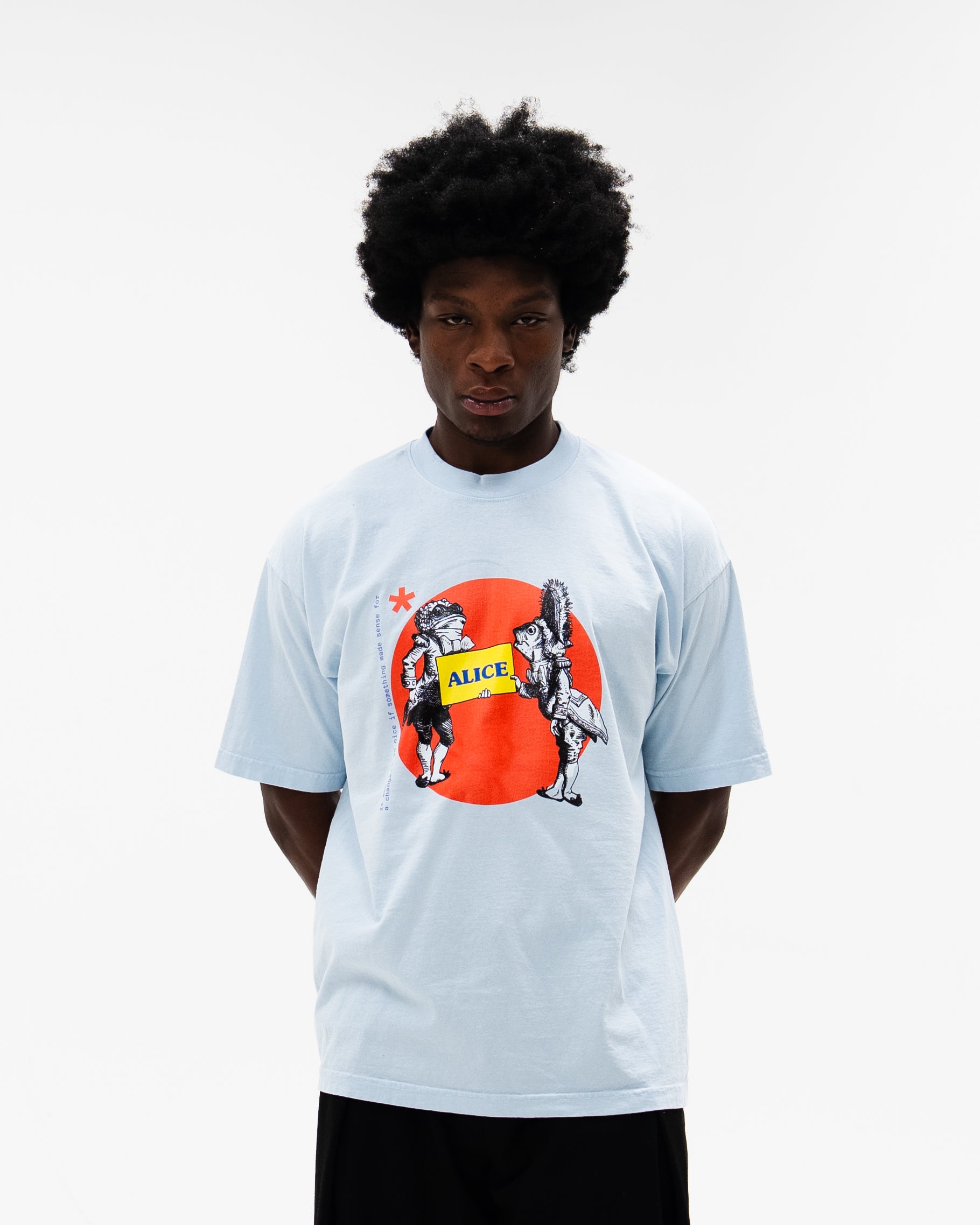 Fish and Frog Tee / Cloud Blue-6