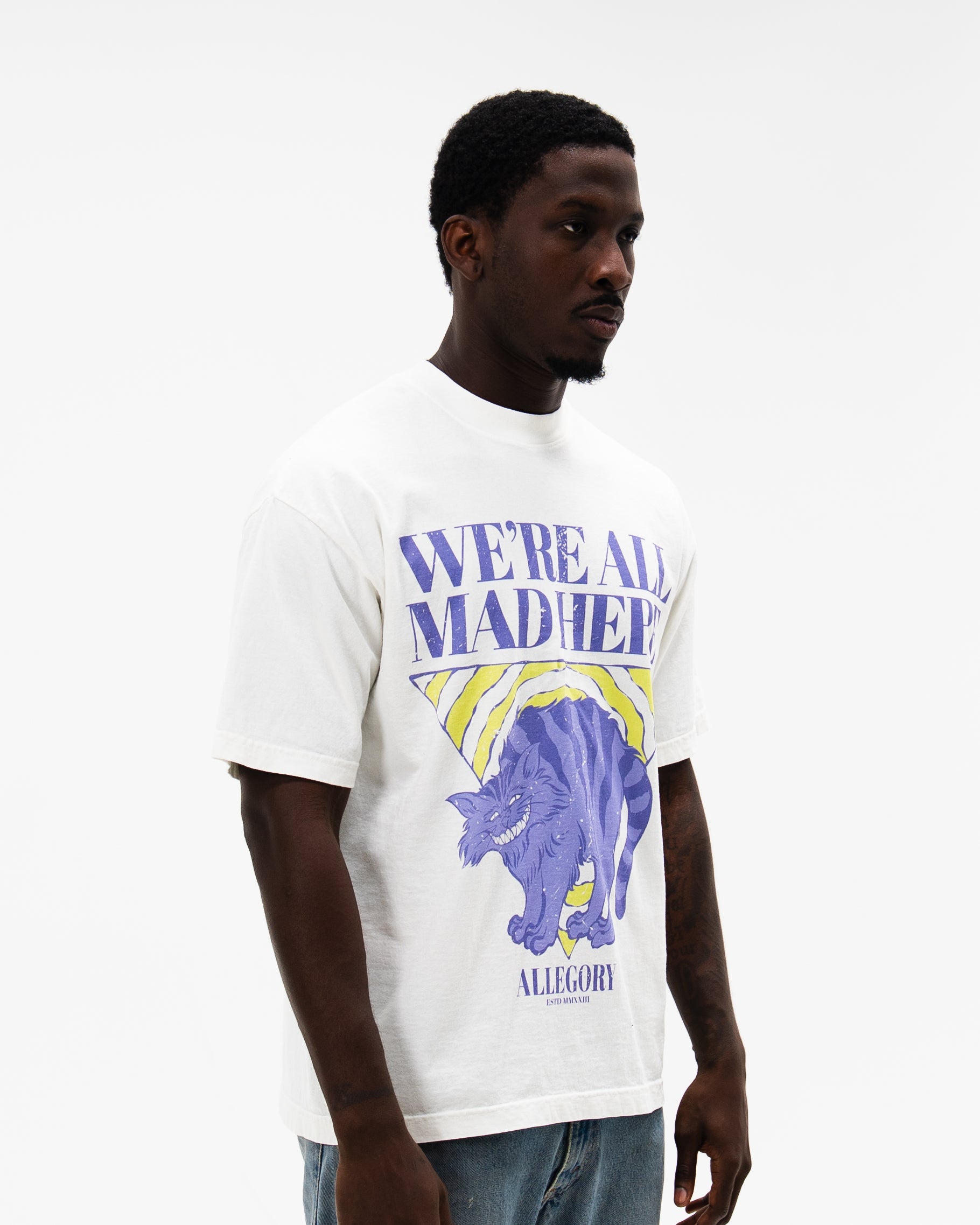 We're All Mad Here Tee / Off White-5