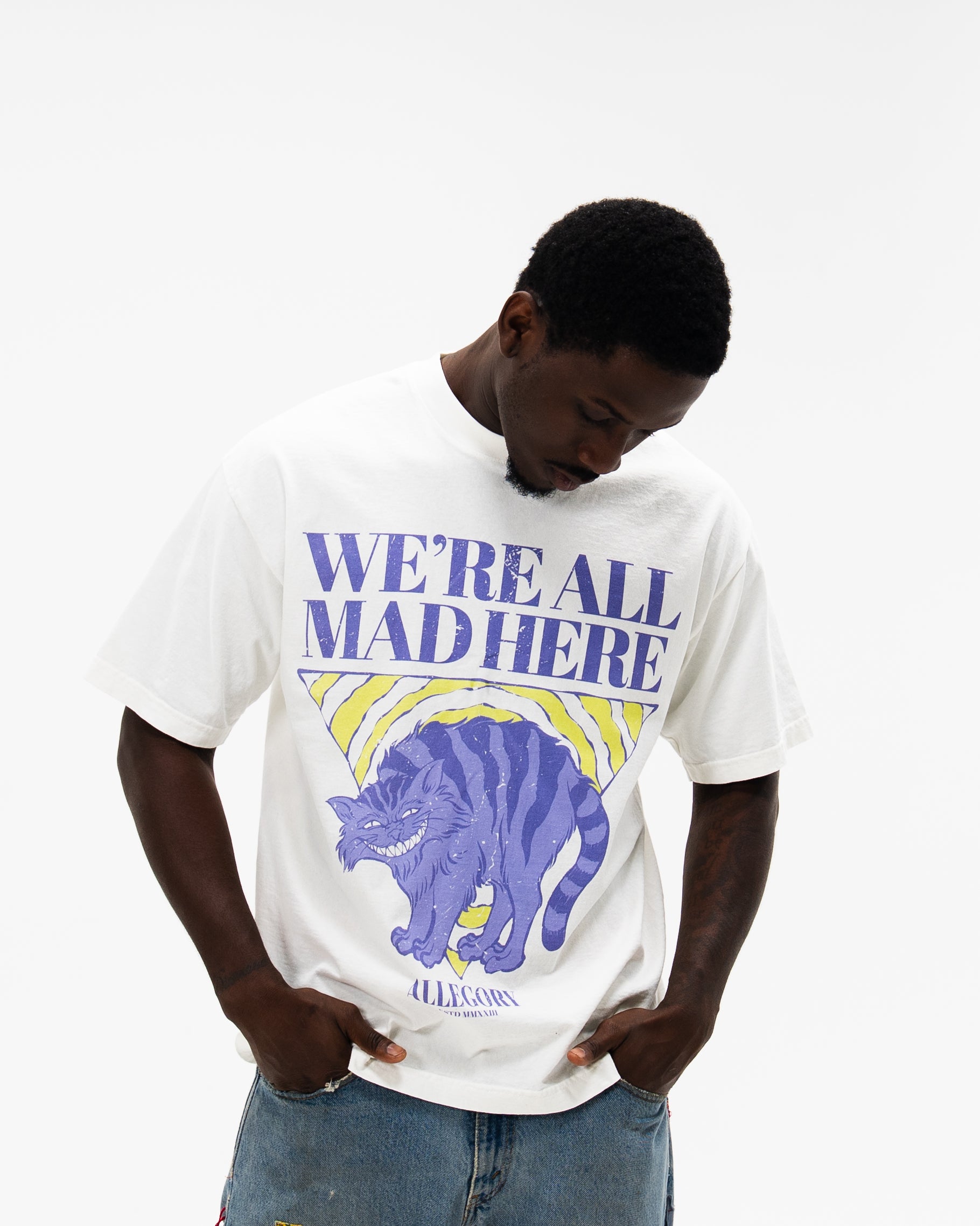 We're All Mad Here Tee / Off White-6
