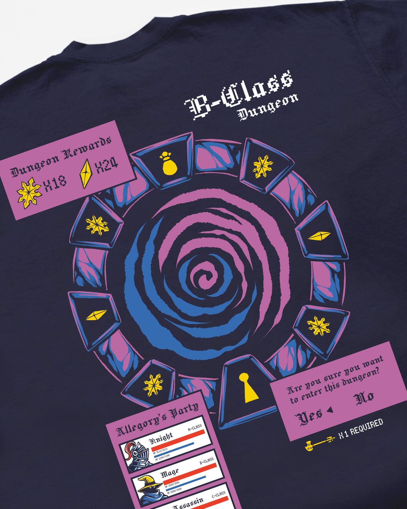 Dungeon Raid Tee / Navy