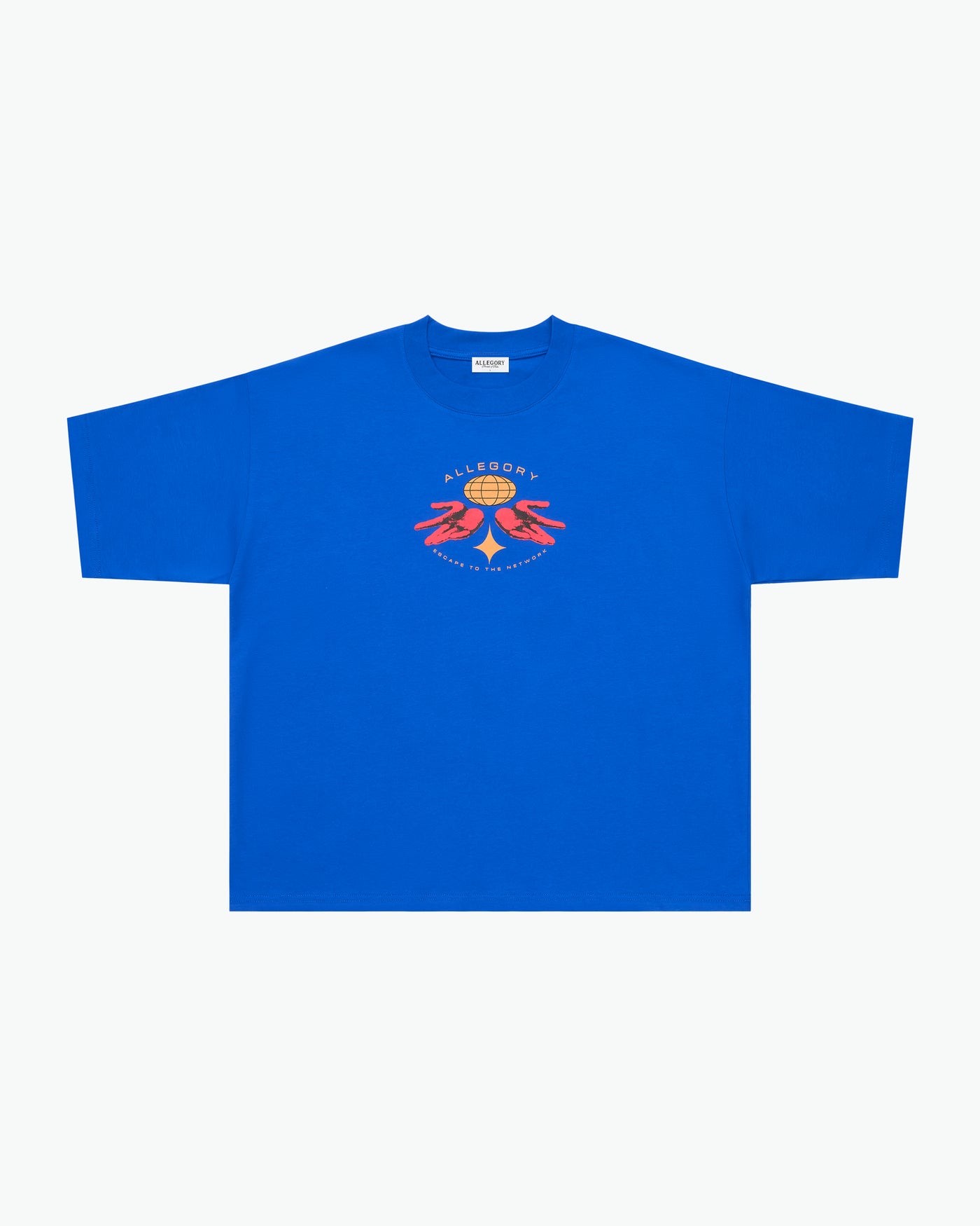 Escape To The Network Heavyweight Cropped Fit Tee / Blue