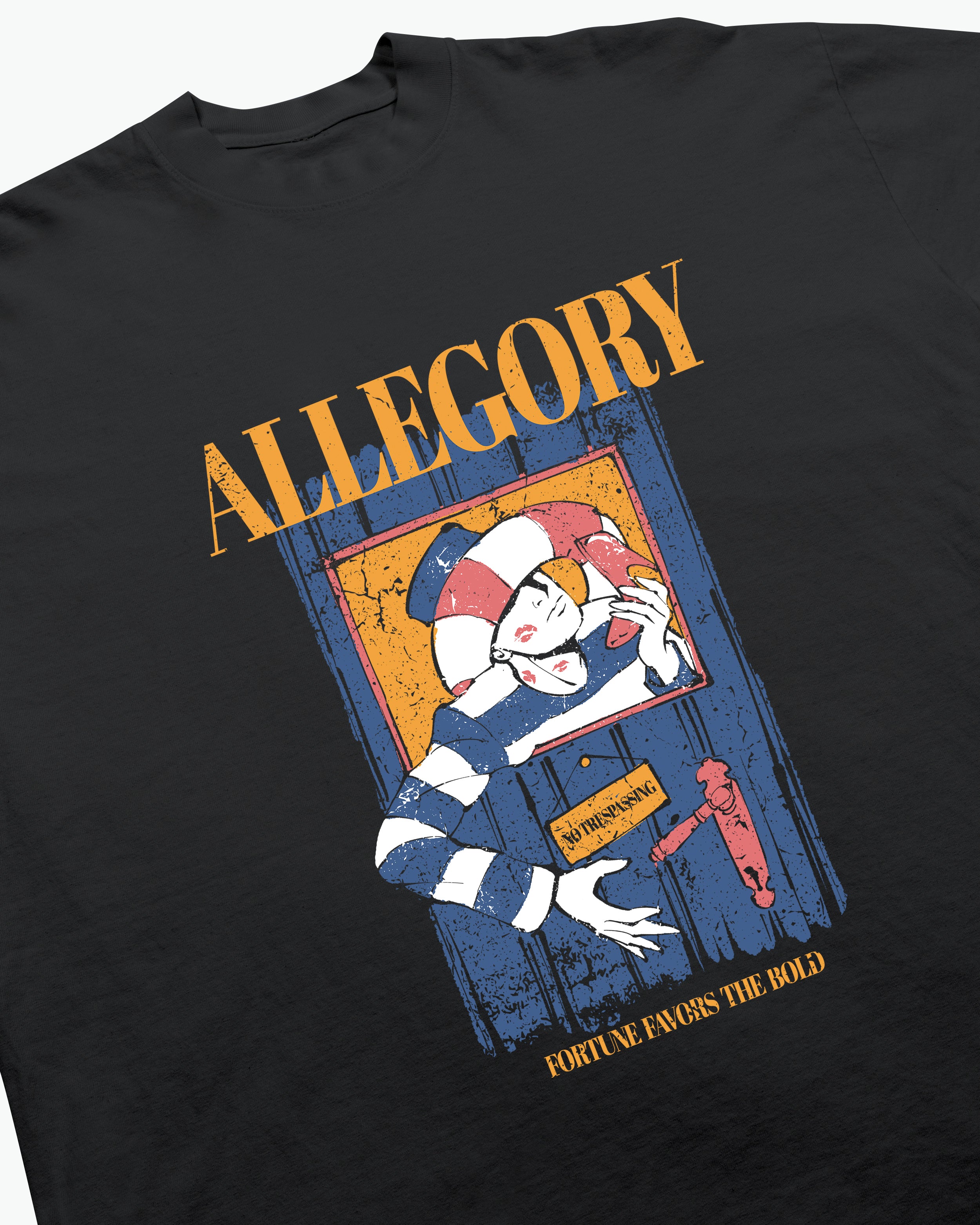 Fortune Favors The Bold Tee / Charcoal-2