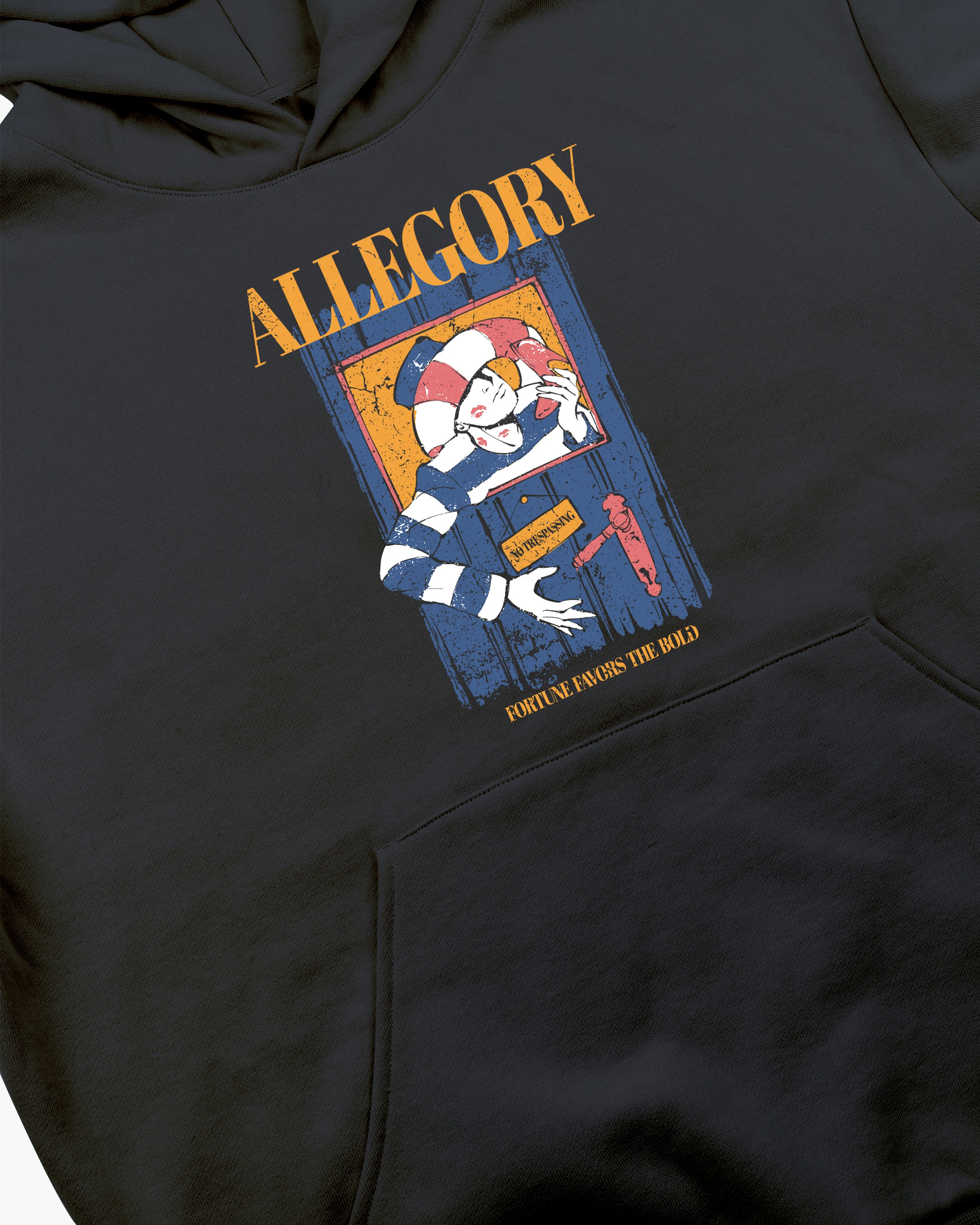 Fortune Favors The Bold Hoodie / Charcoal-2