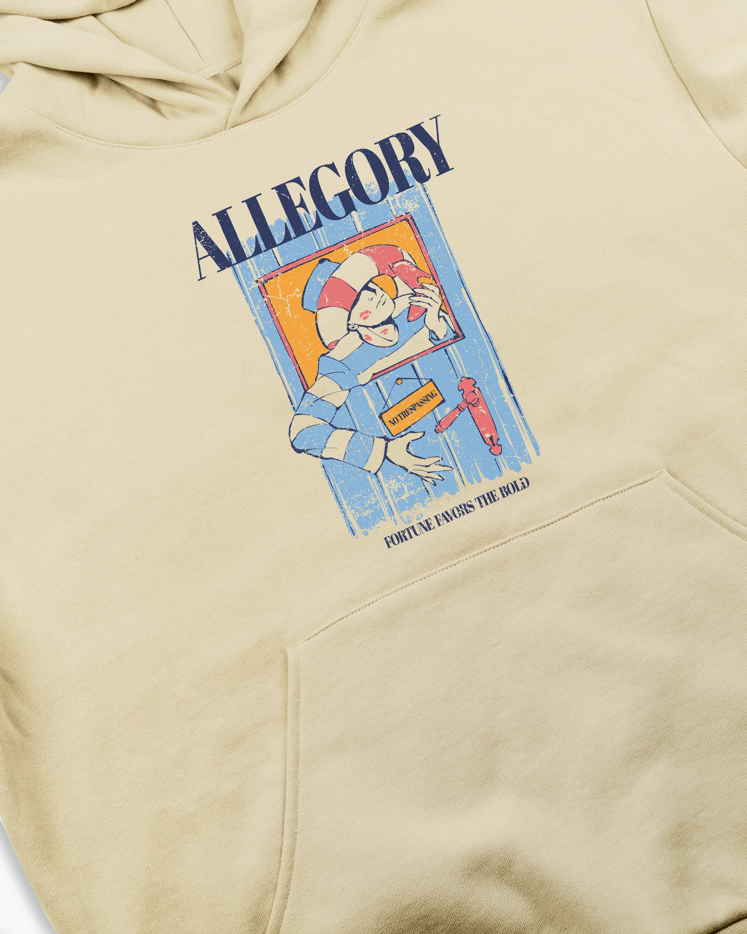 Fortune Favors The Bold Hoodie / Washed Gold-2