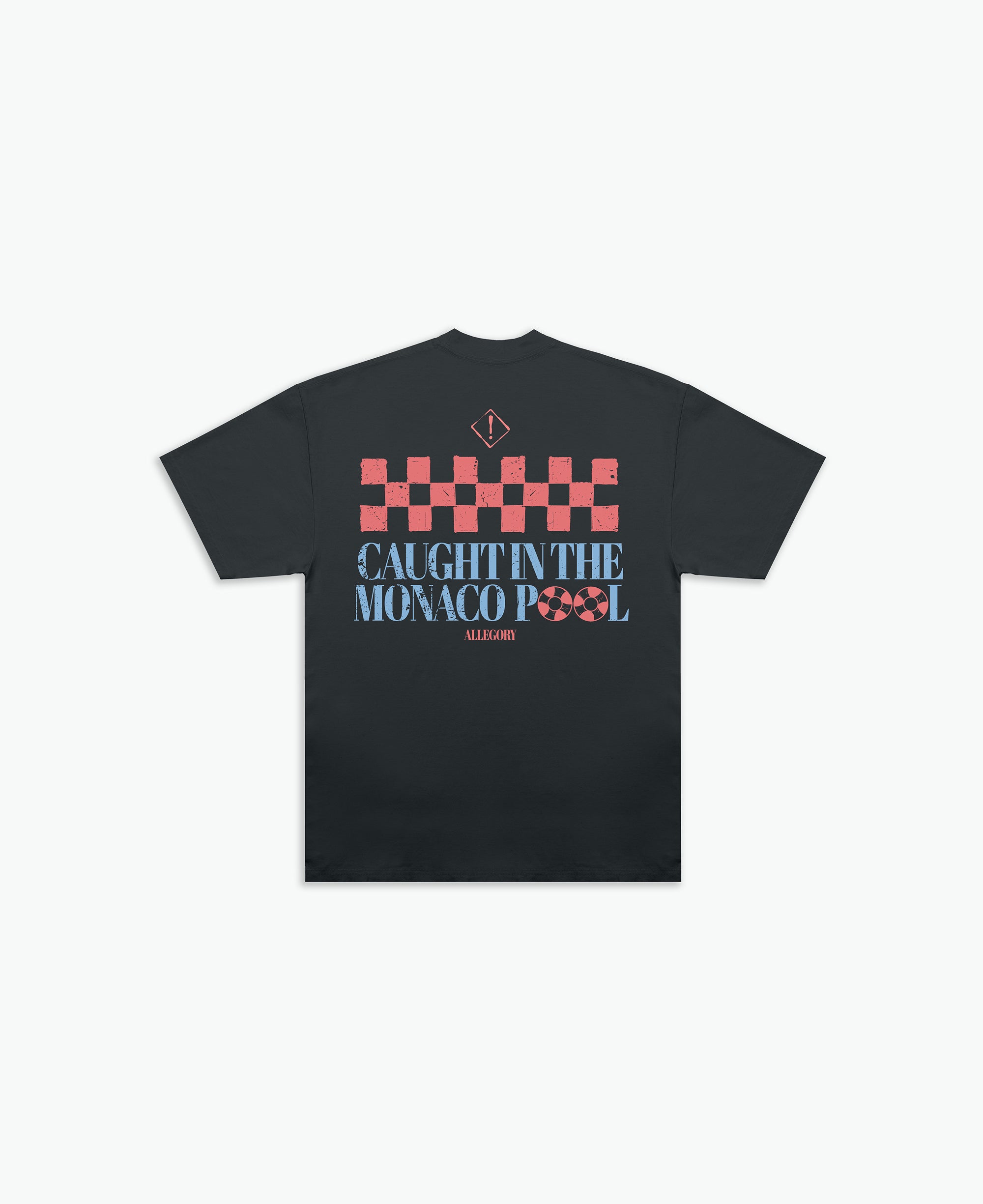 Caught In The Monaco Pool Tee / Charcoal