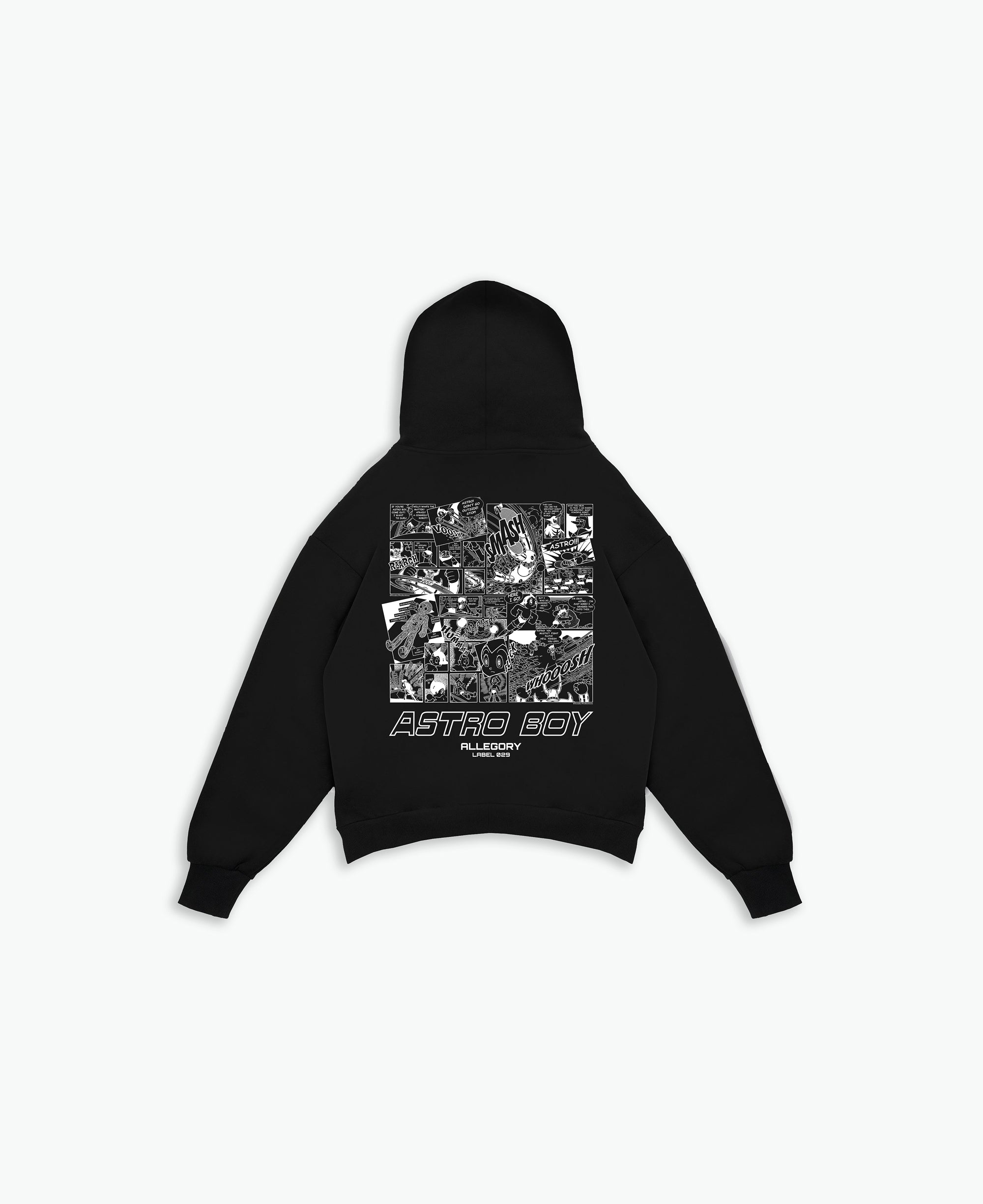 Manga Panel Hoodie For Astro Boy / Black