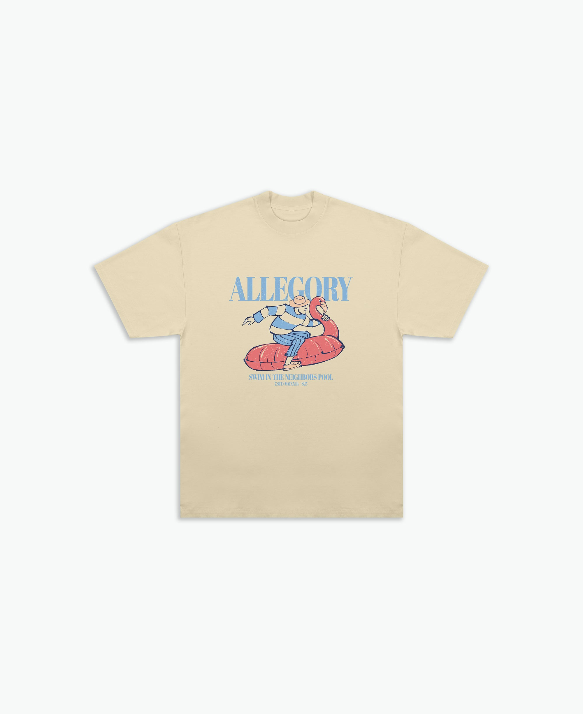 Flamingo Floatie Tee / Washed Gold