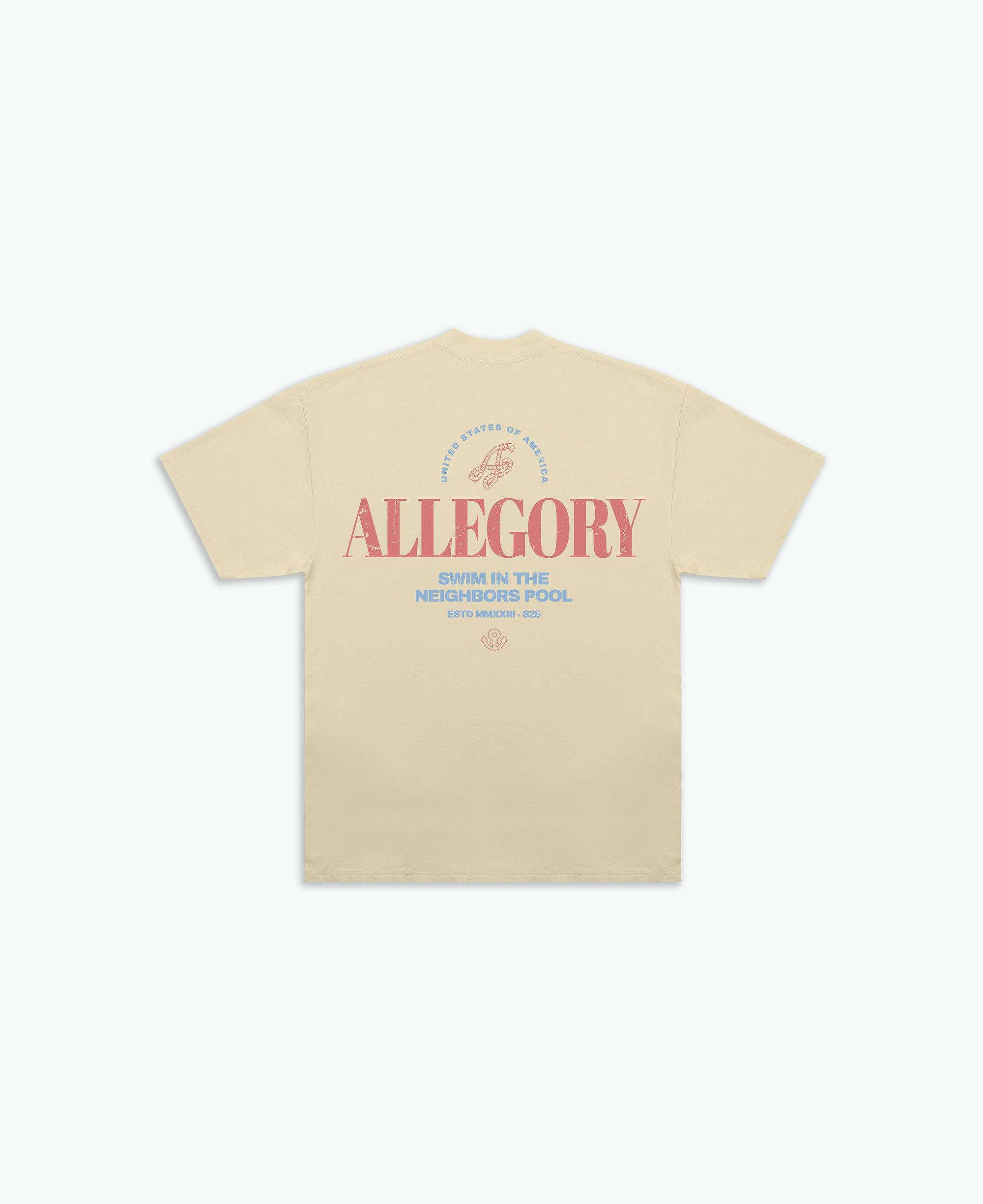 Swim In The Neighbors Pool Tee / Washed Gold