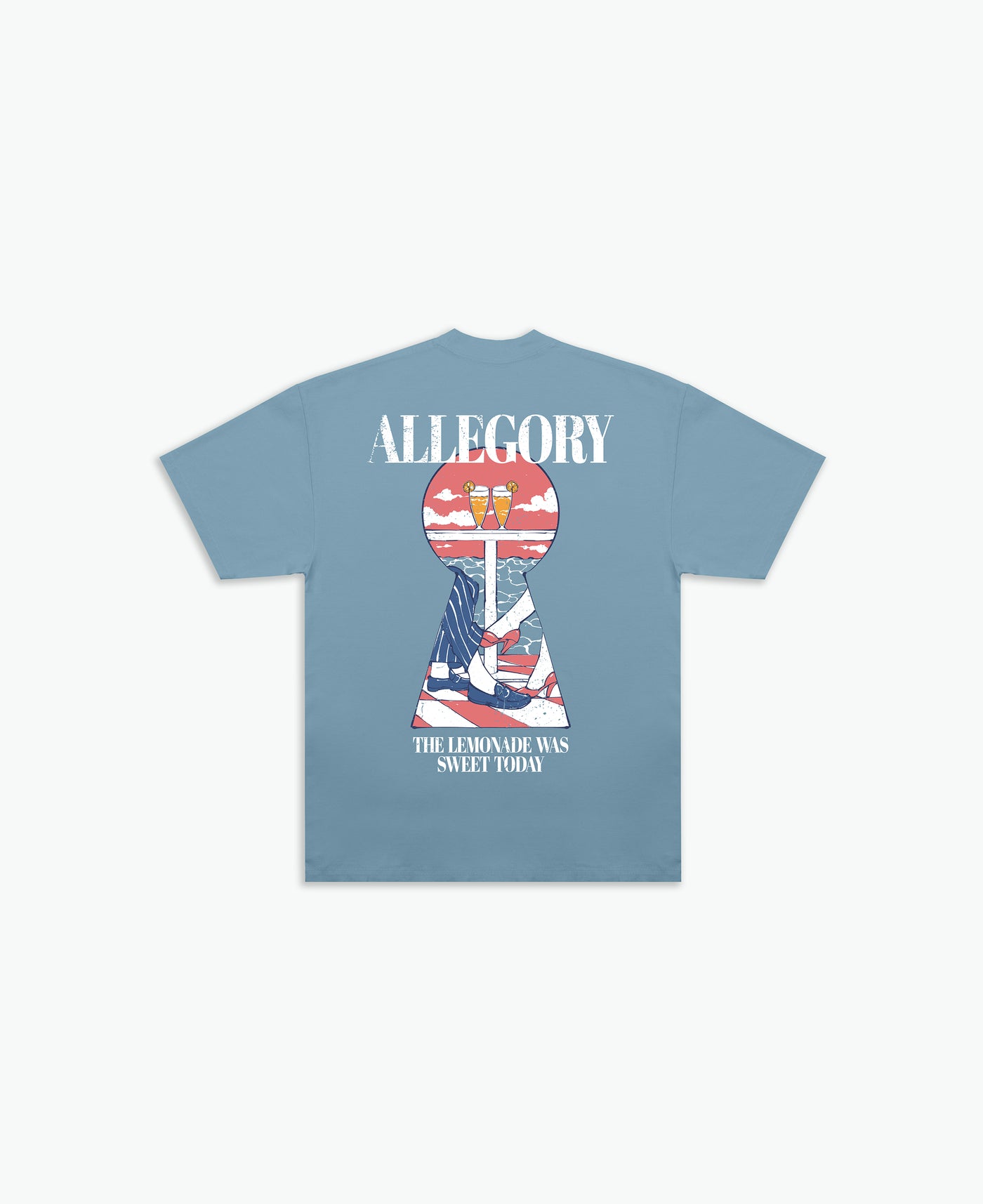 The Lemonade Was Sweet Today Tee / Soft Denim Blue