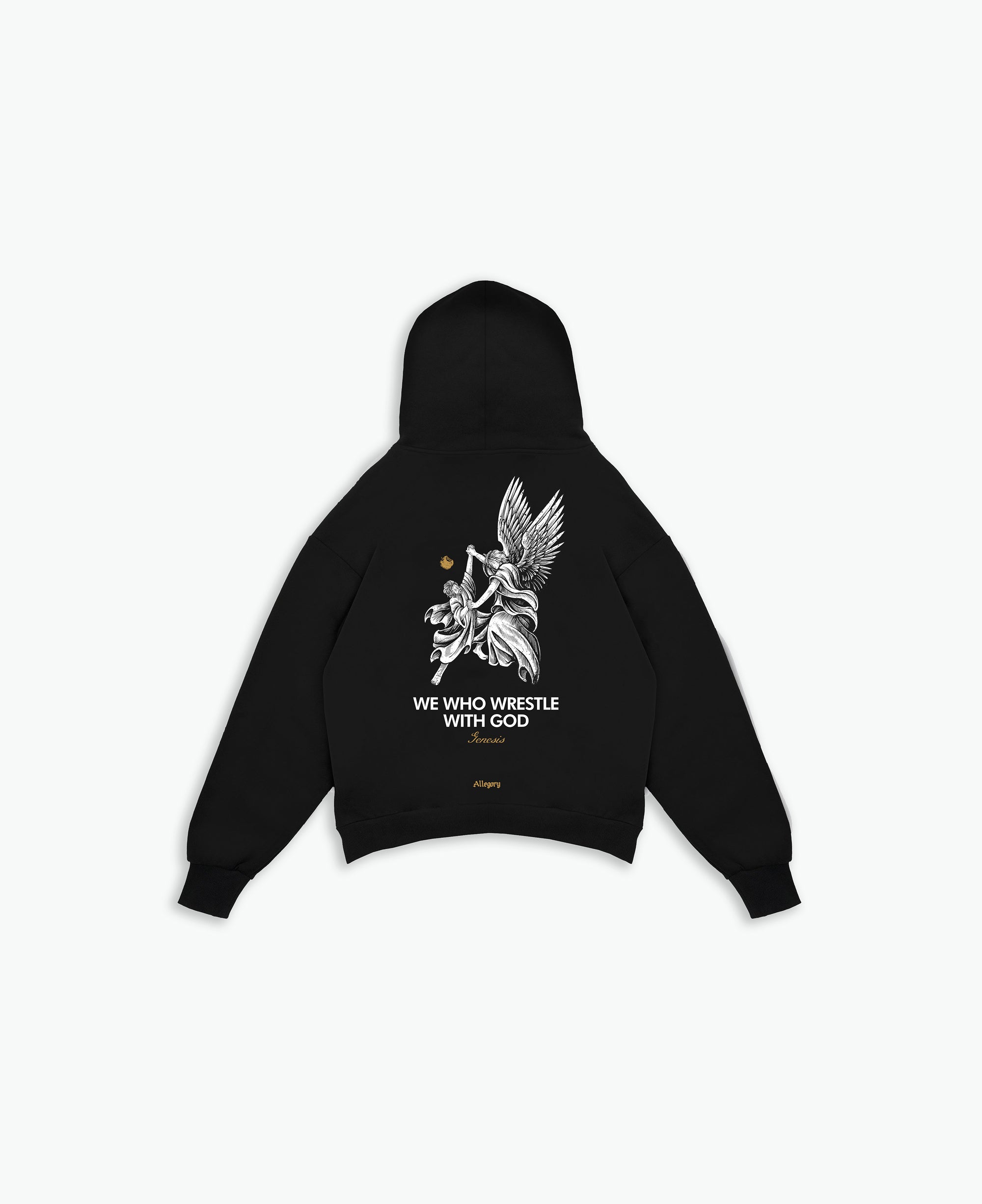 Wrestle With God Hoodie / Black