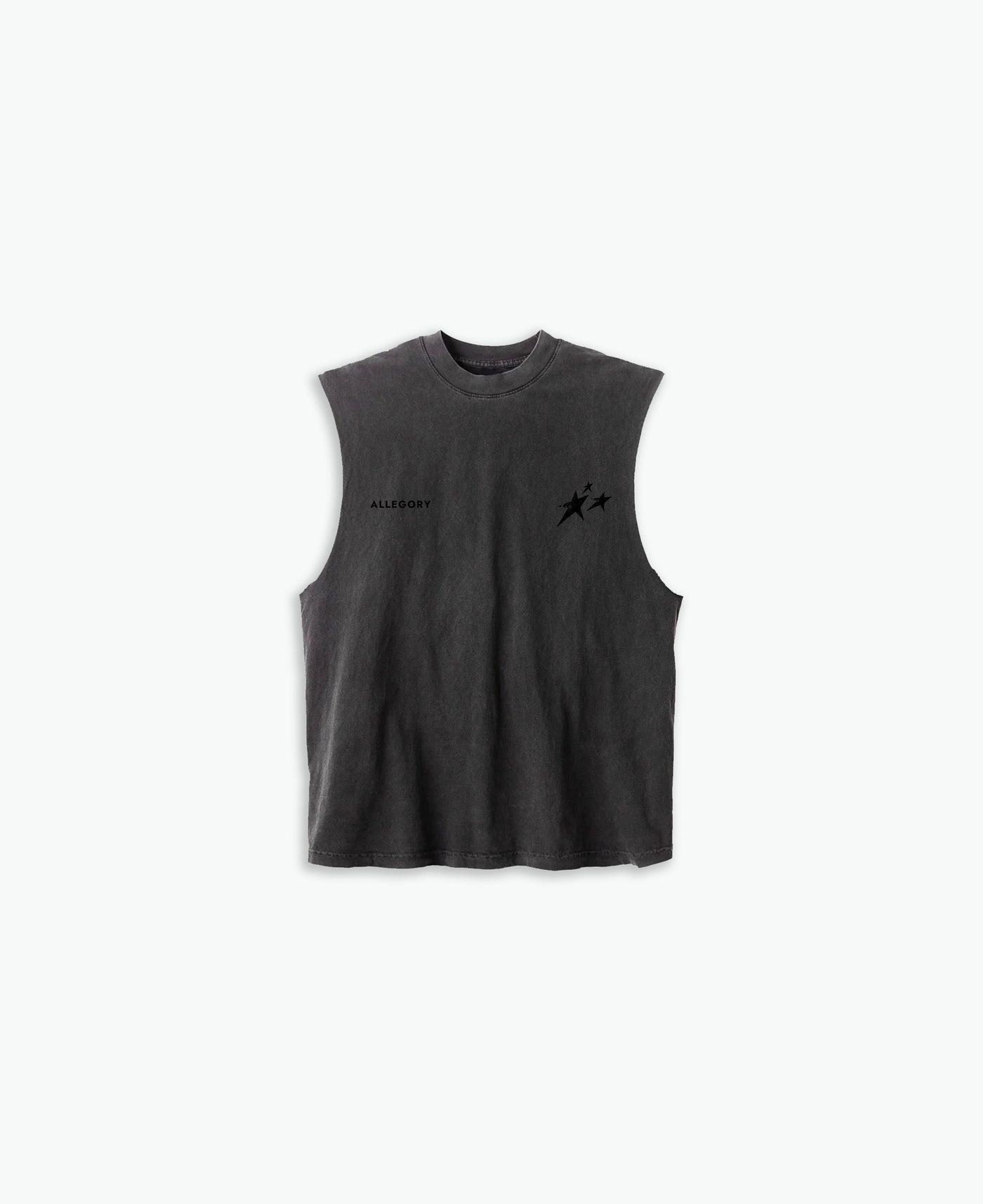 Birthmark Star Cut-Off Tank / Vintage Black