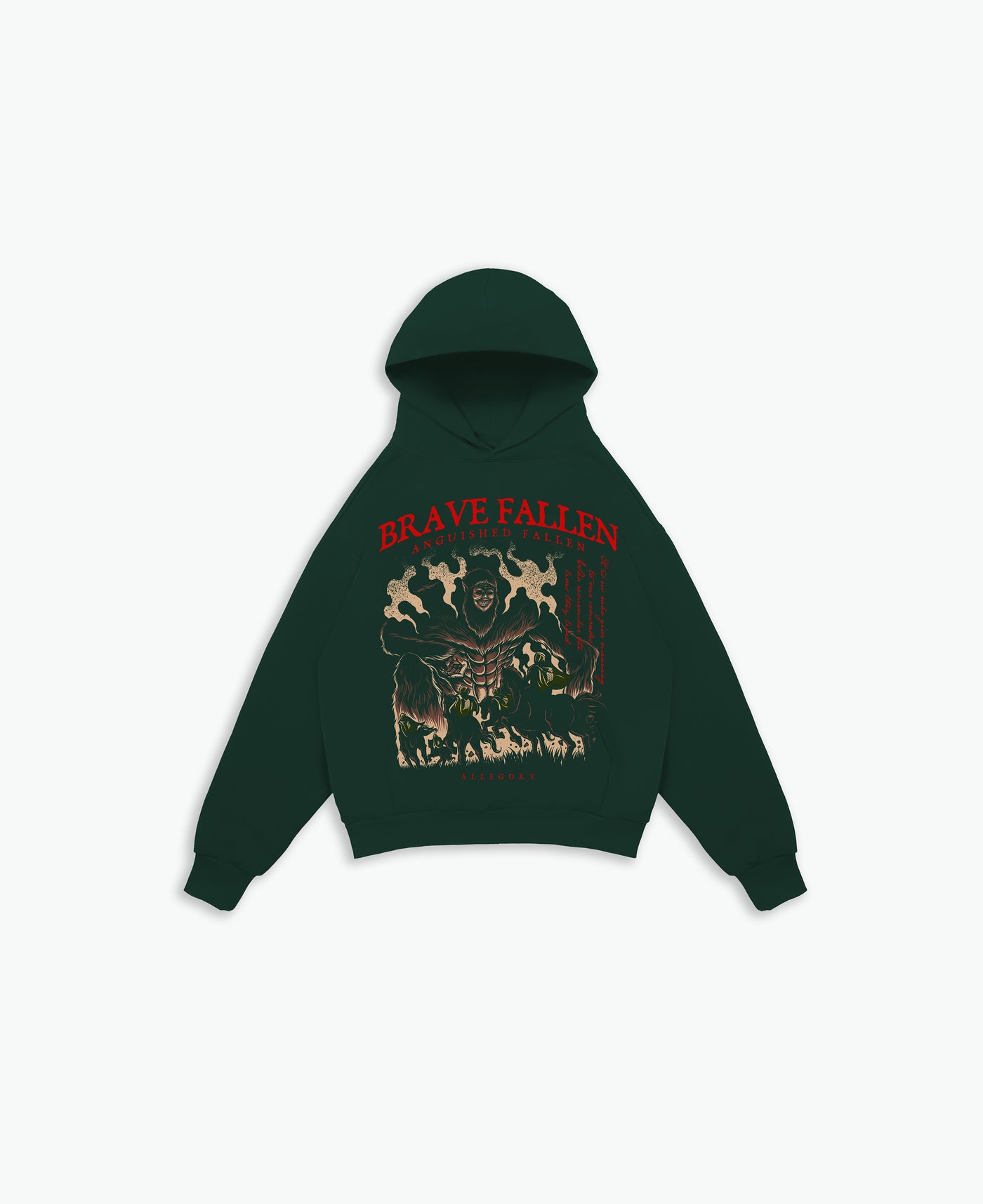 The Brave Fallen Hoodie / Phthalo Green