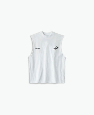 Birthmark Star Cut-Off Tank / Off White