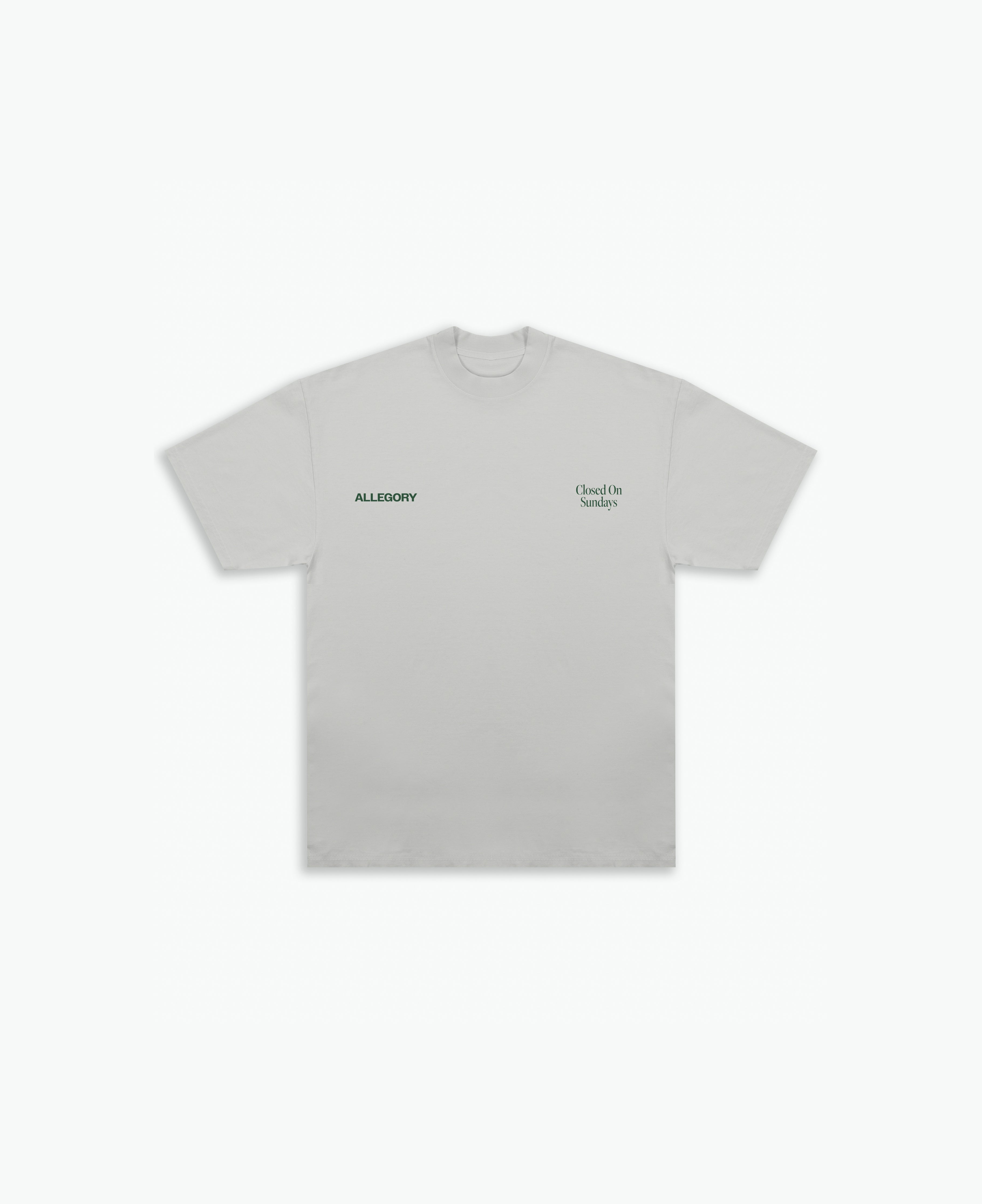 Closed On Sunday Tee / Heather Grey-2