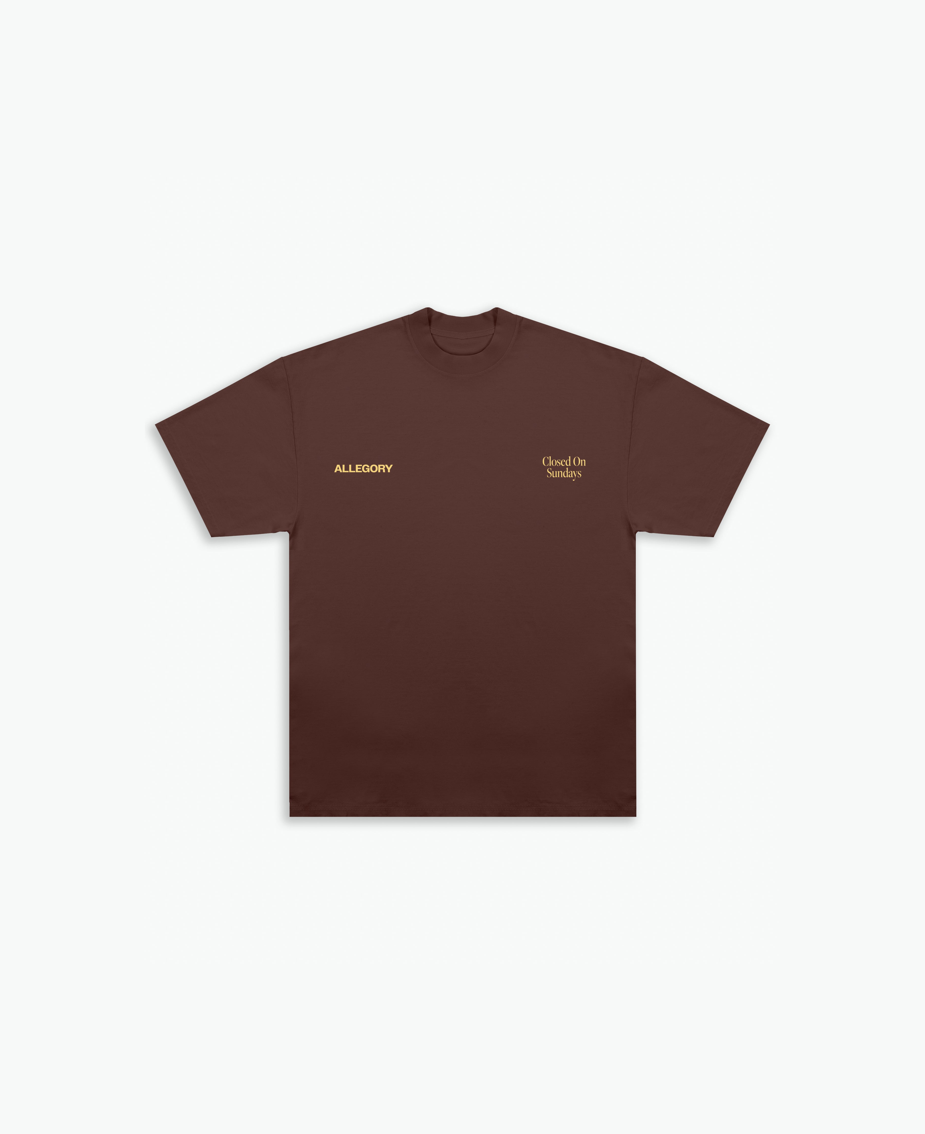 Closed On Sunday Tee / Brown-2