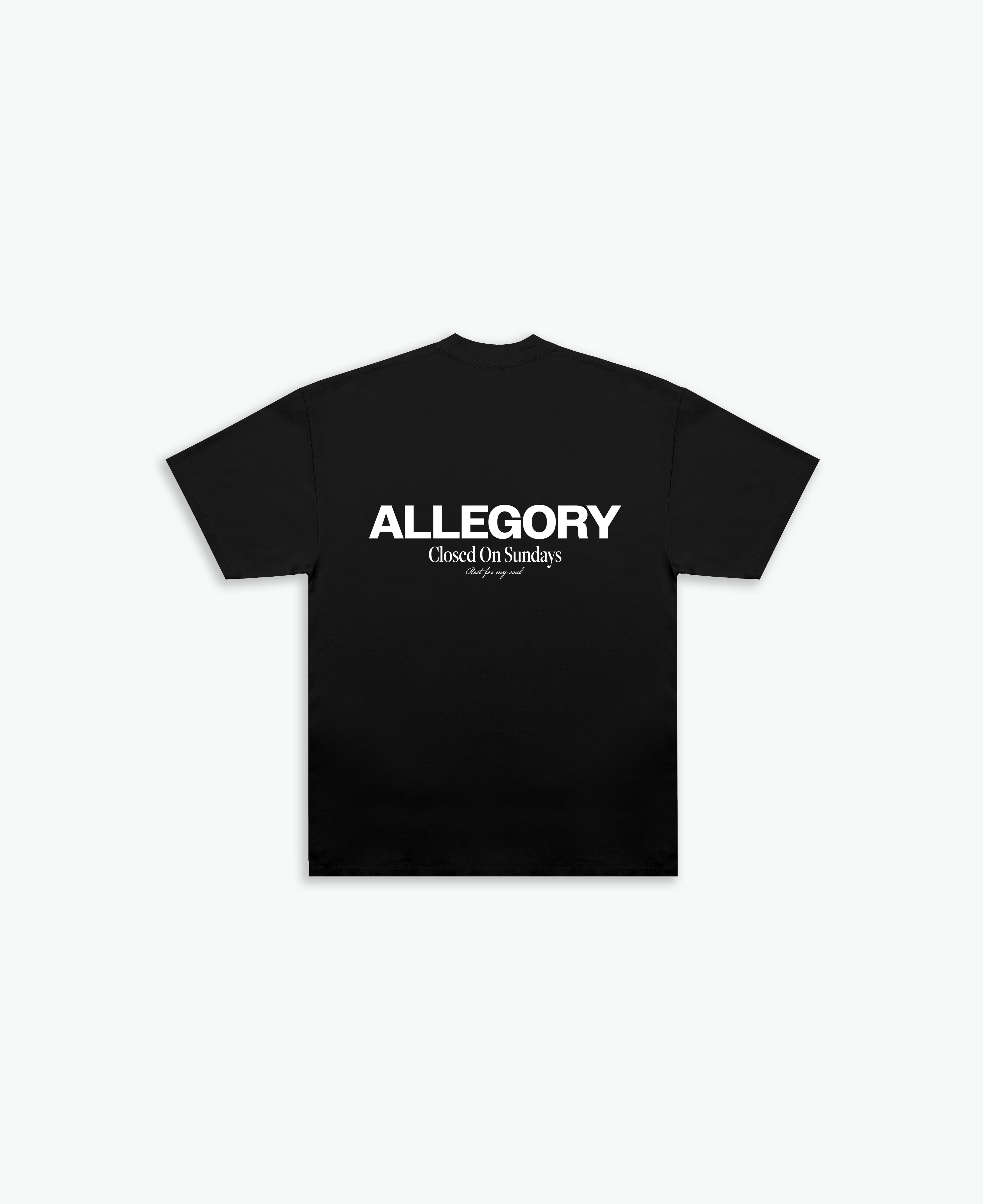 Closed On Sunday Tee / Black