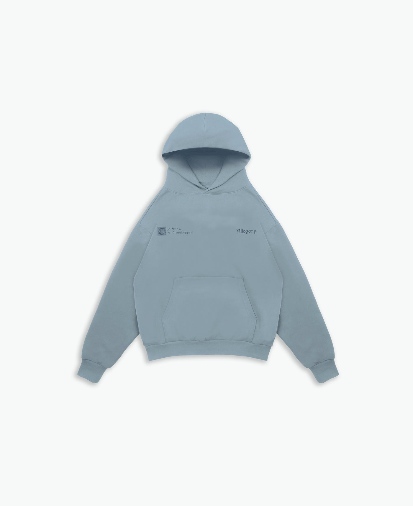 Ant And The Grasshopper Hoodie / Soft Denim Blue