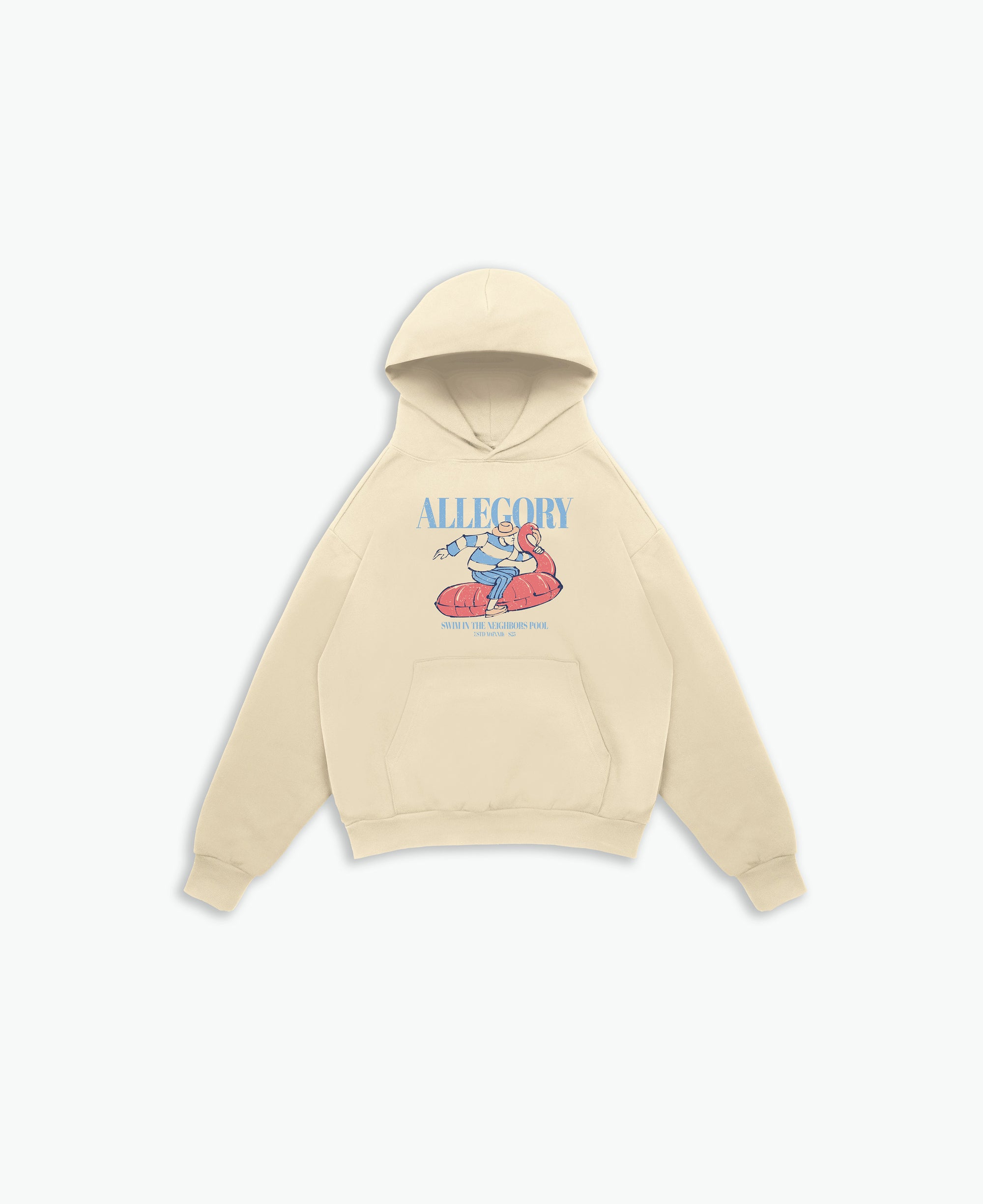 Flamingo Floatie Hoodie / Washed Gold