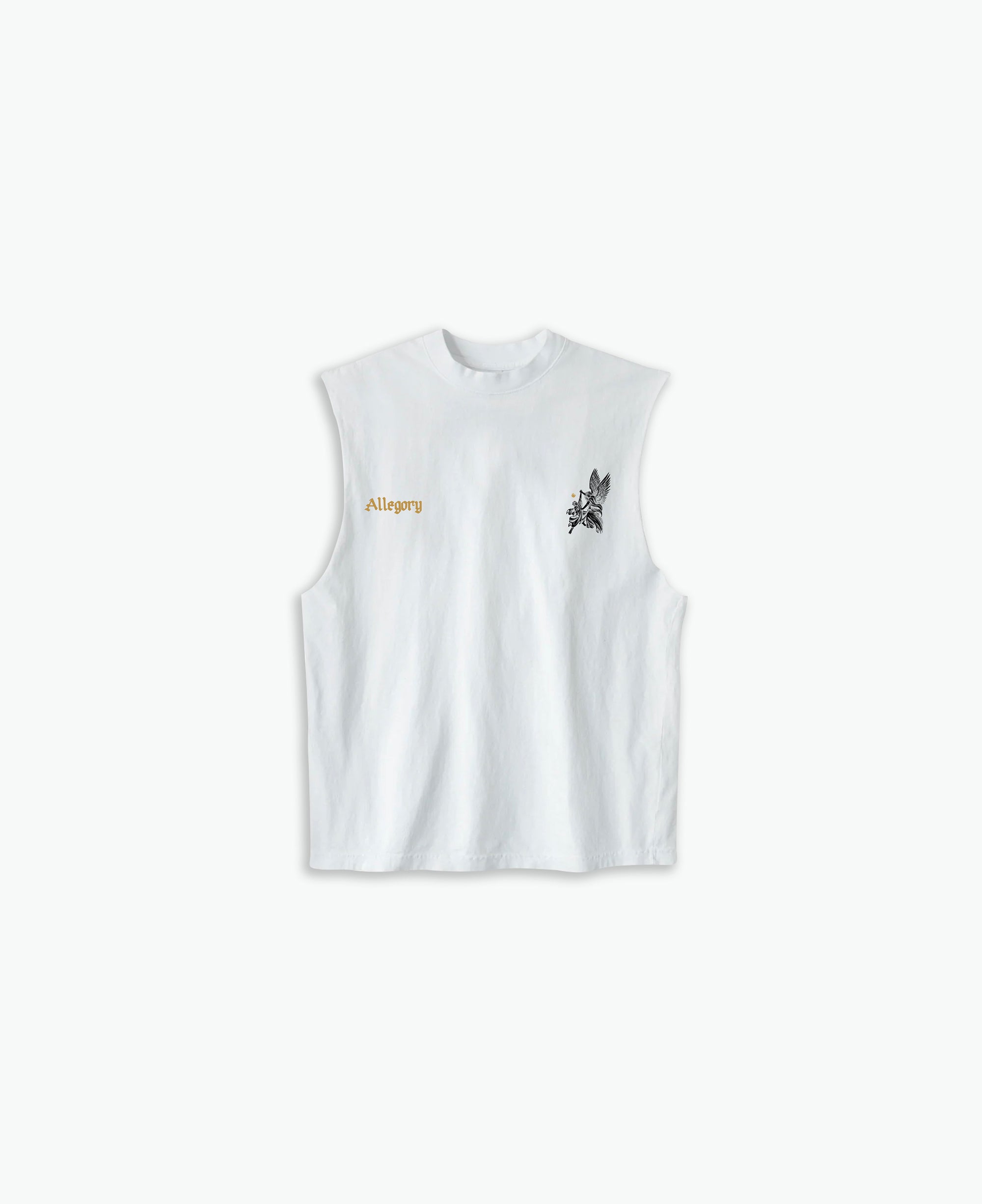 Wrestle With God Cut-Off Tank / Off White-2
